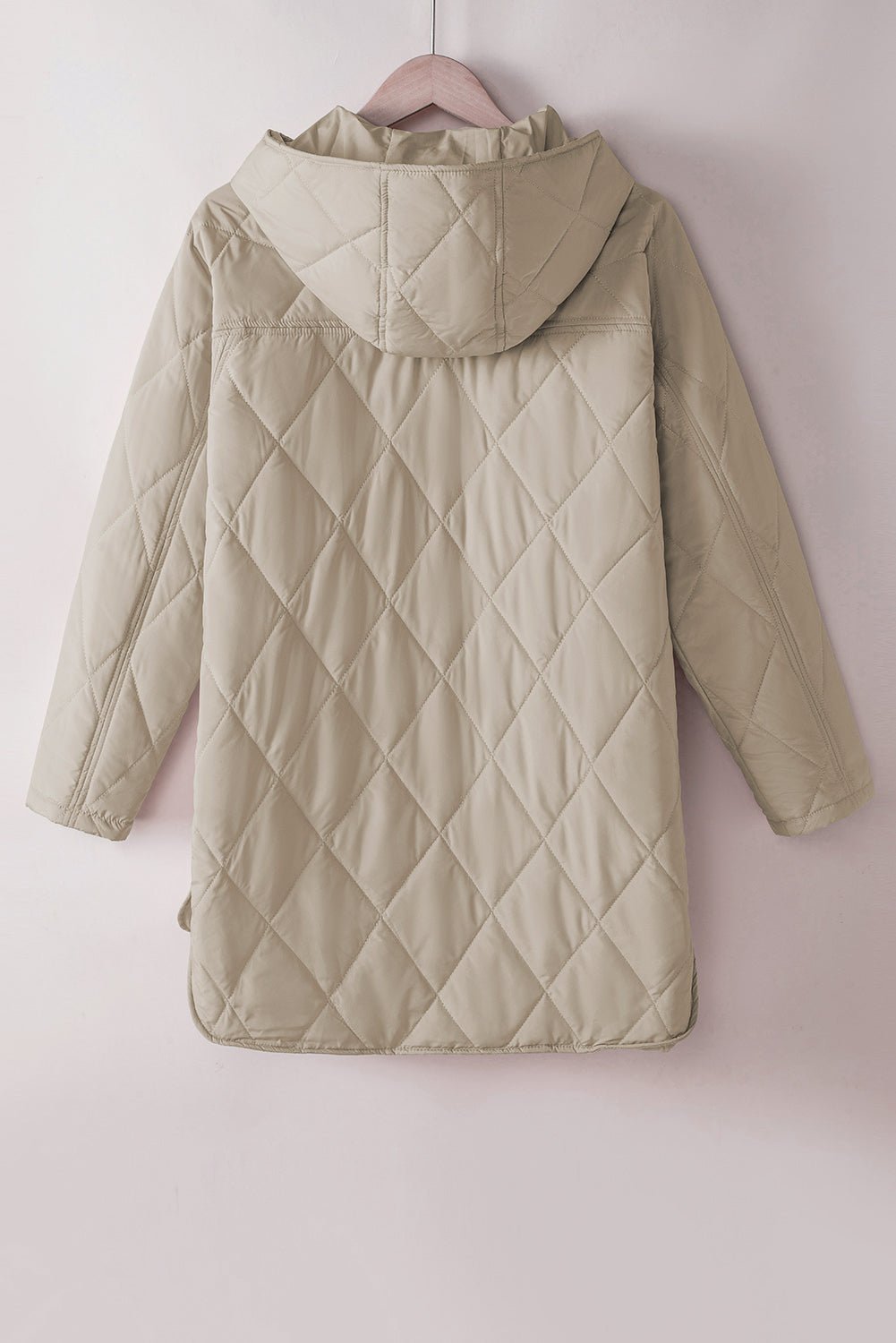 Solid Quilted Snap Button Hooded Puffer Coat - Rooted & Reckless Co.
