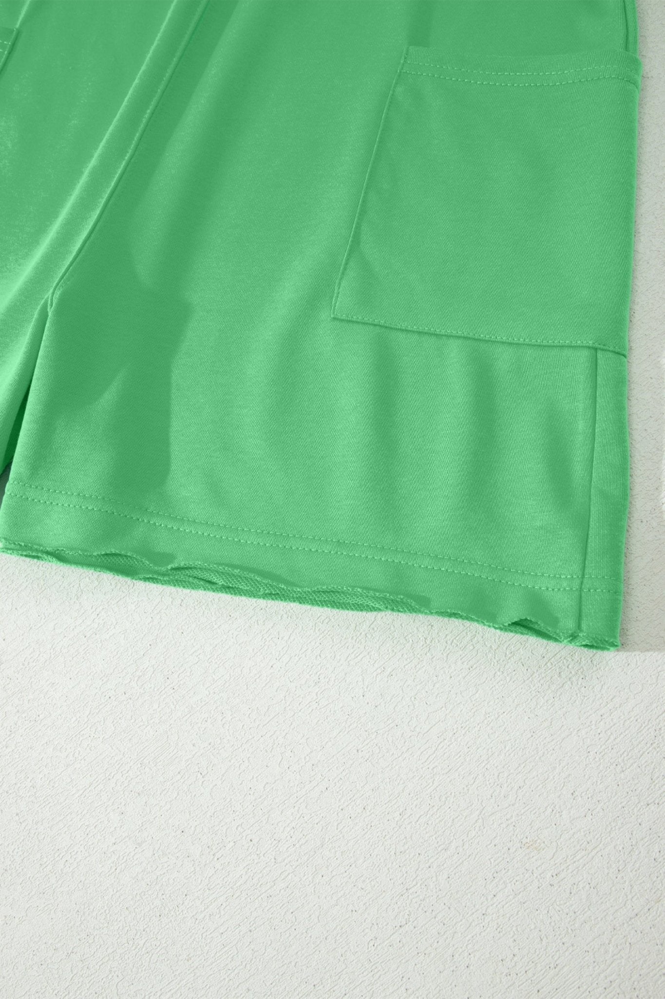 Solid Raw Edge 3/4 Sleeve Pocketed Loose Romper - Rooted & Reckless Co.