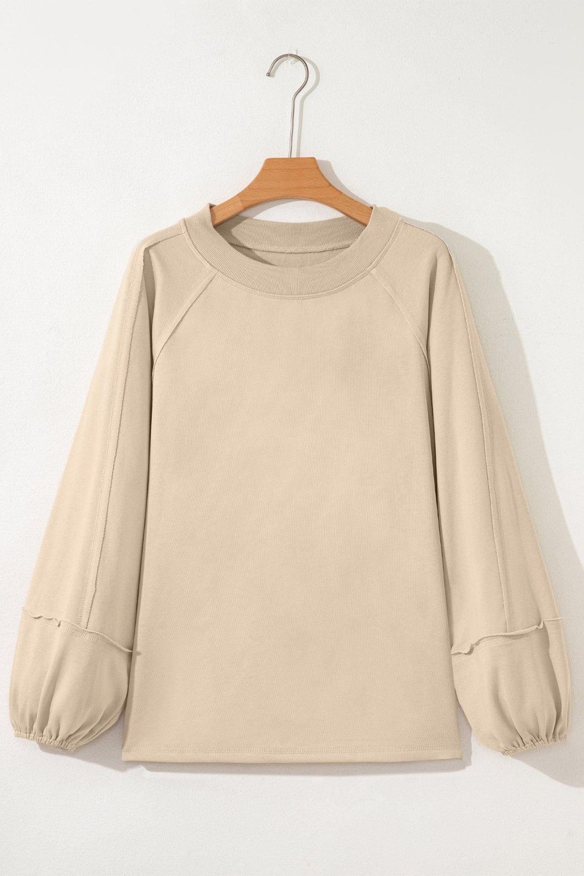 Solid Raw Seam Patchwork Baggy Sweatshirt - Rooted & Reckless Co.