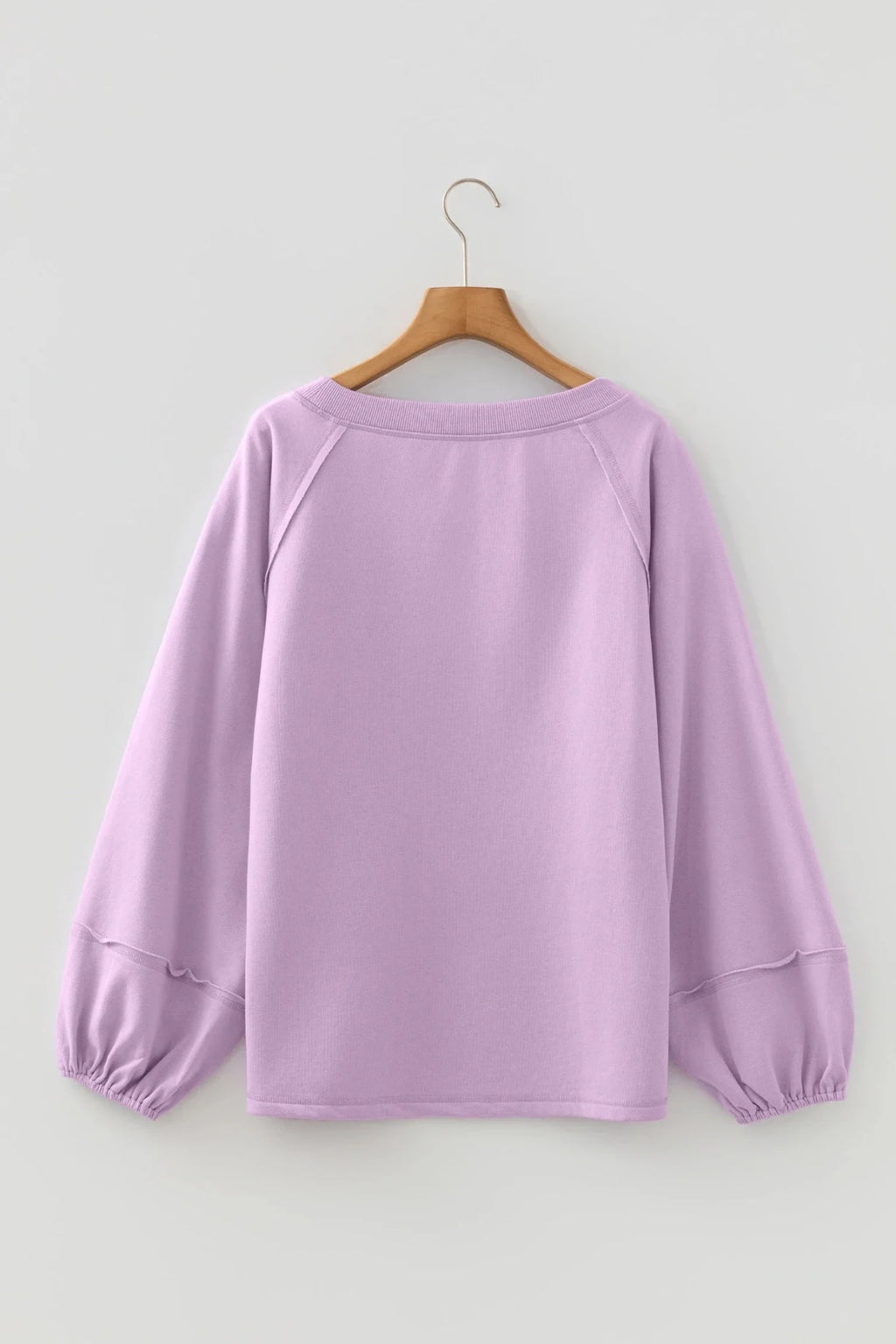 Solid Raw Seam Patchwork Baggy Sweatshirt - Rooted & Reckless Co.