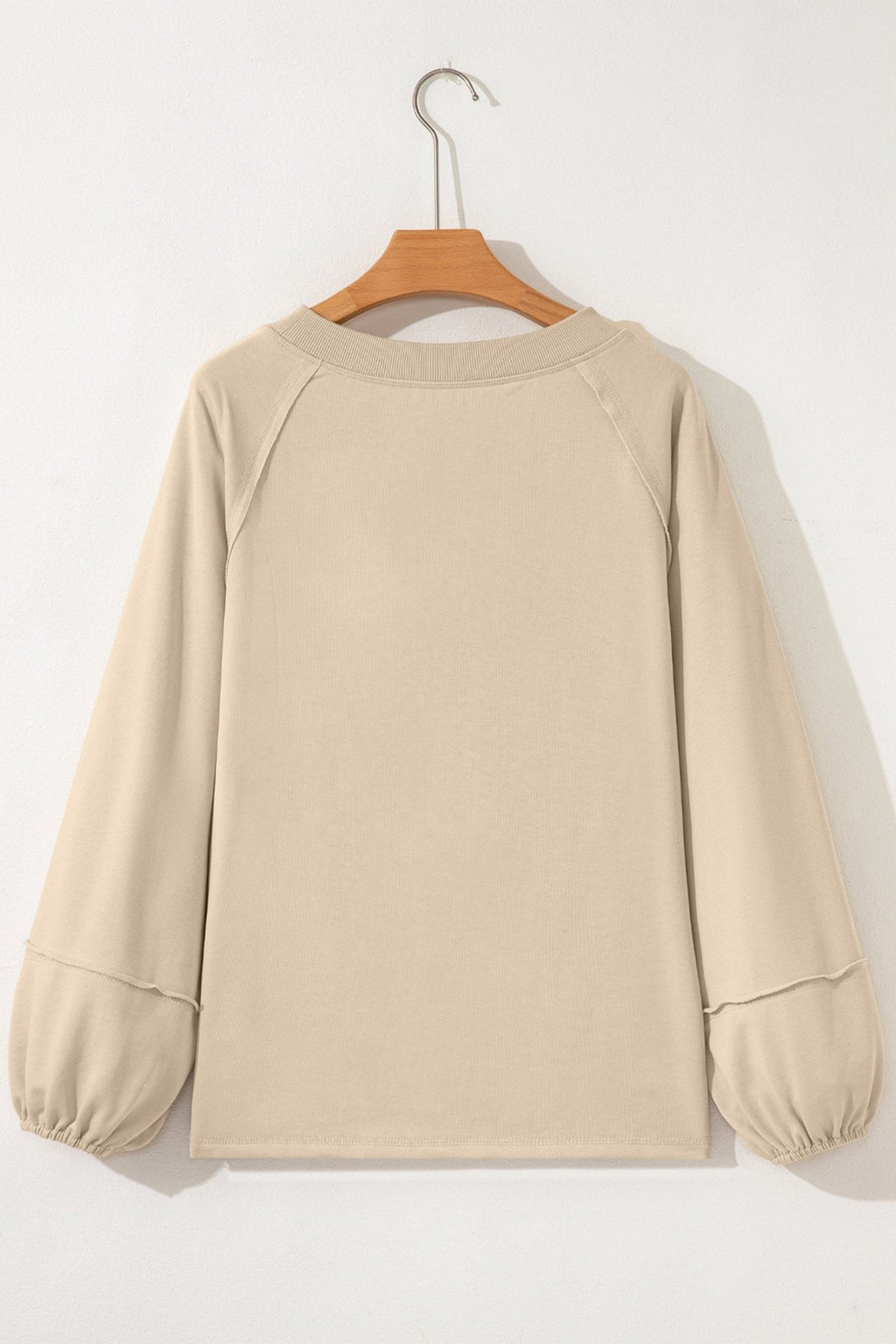 Solid Raw Seam Patchwork Baggy Sweatshirt - Rooted & Reckless Co.