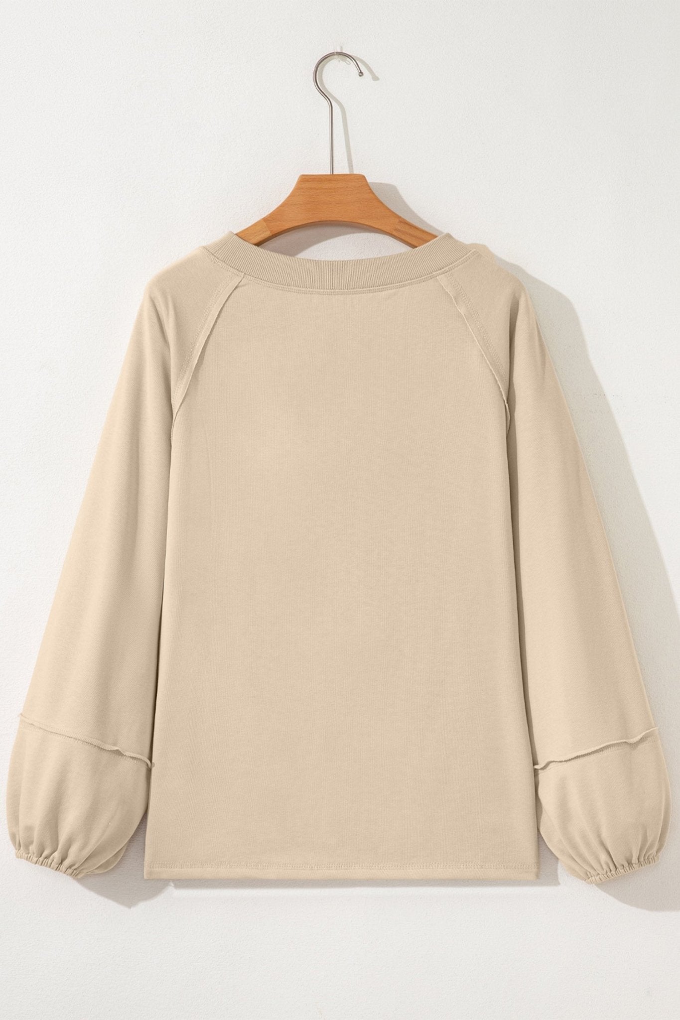 Solid Raw Seam Patchwork Baggy Sweatshirt - Rooted & Reckless Co.
