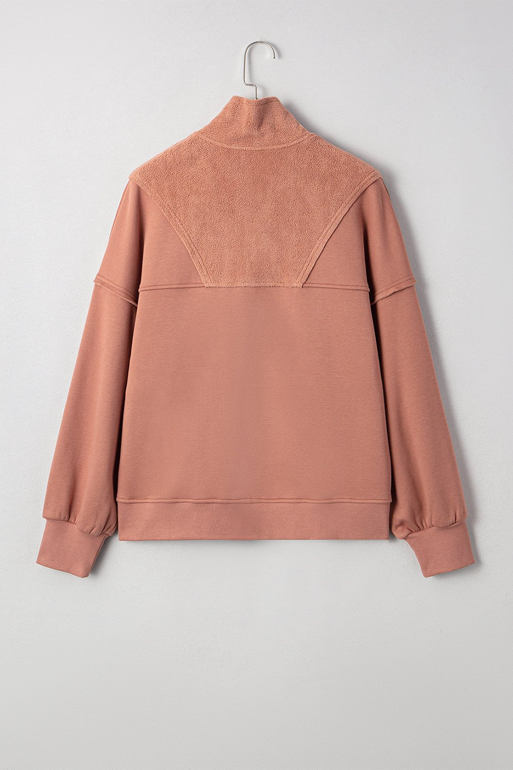 Solid Reverse Seam Half-Zip Side Pocket Sweatshirt - Rooted & Reckless Co.