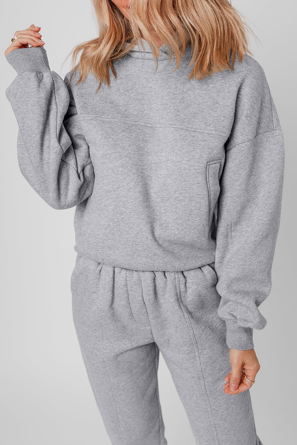 Solid Reverse Seams Hoodie and Joggers Set - Rooted & Reckless Co.