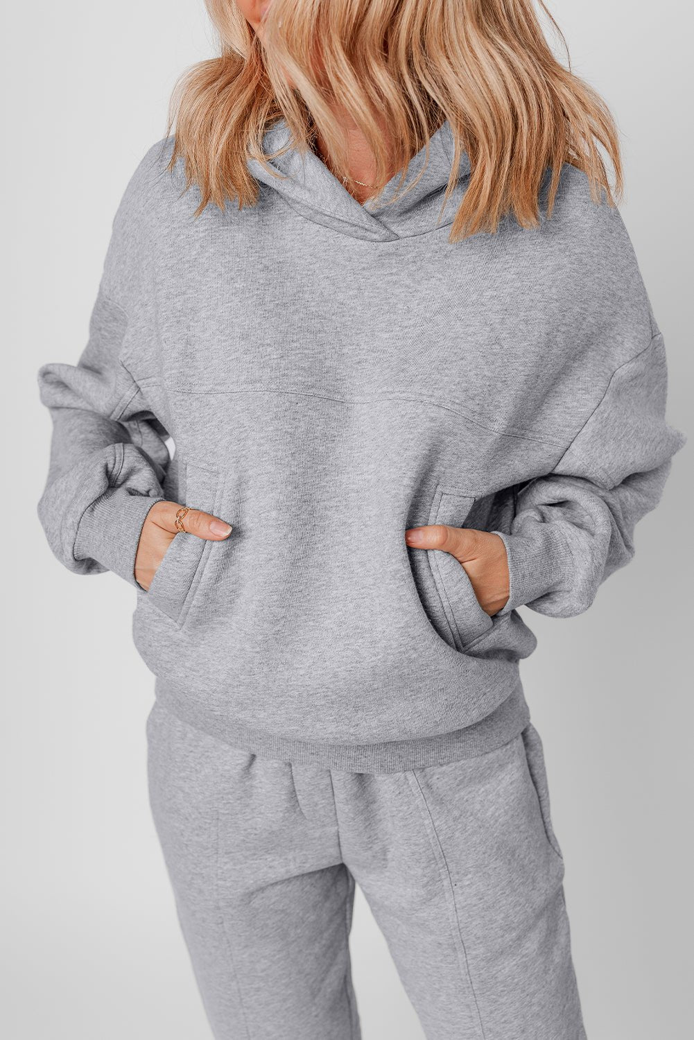 Solid Reverse Seams Hoodie and Joggers Set - Rooted & Reckless Co.