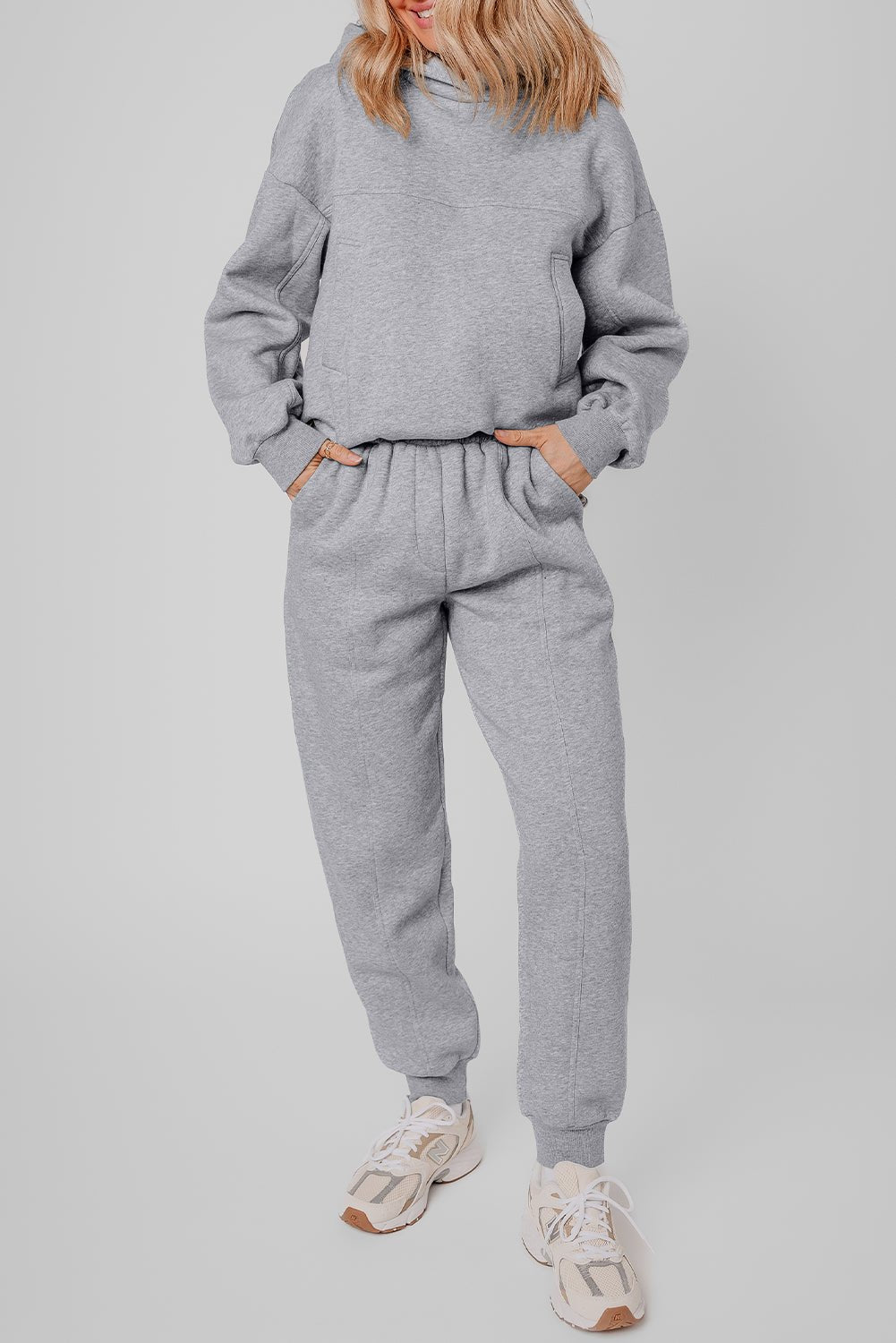 Solid Reverse Seams Hoodie and Joggers Set - Rooted & Reckless Co.