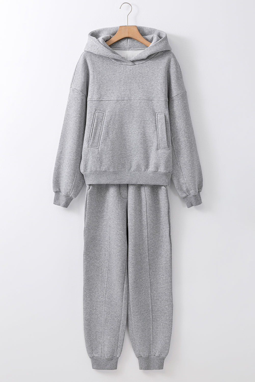 Solid Reverse Seams Hoodie and Joggers Set - Rooted & Reckless Co.