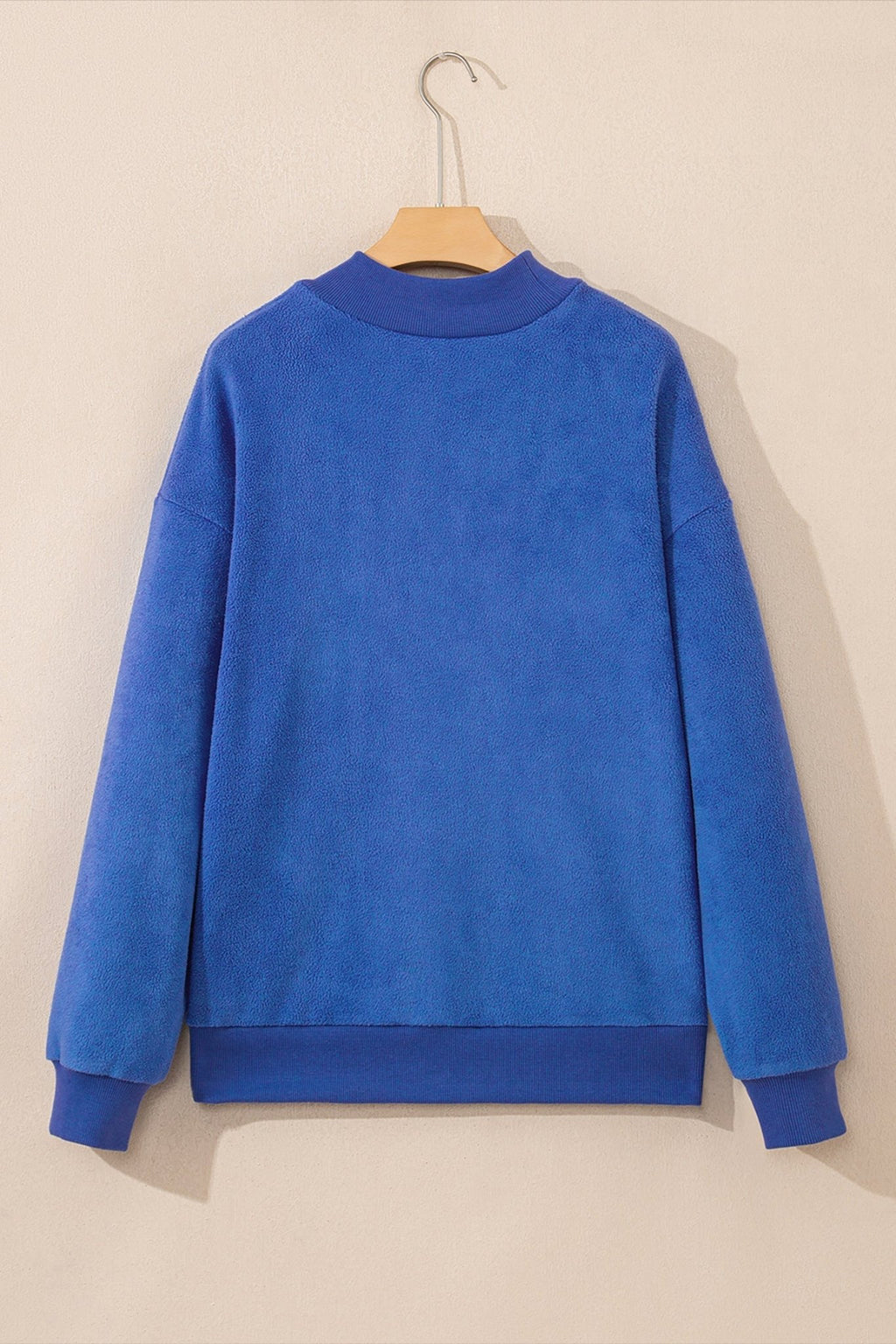 Solid Reversible Mock Neck Oversized Sweatshirt - Rooted & Reckless Co.
