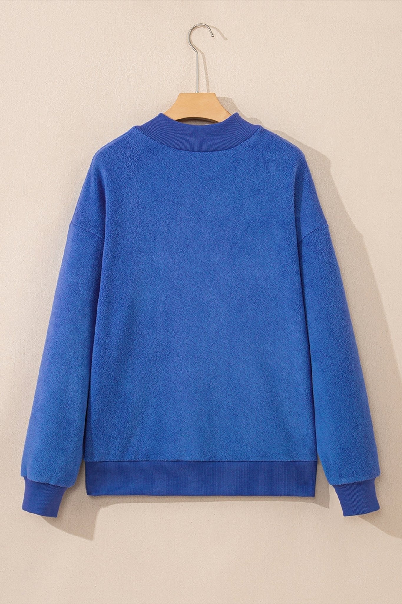 Solid Reversible Mock Neck Oversized Sweatshirt - Rooted & Reckless Co.