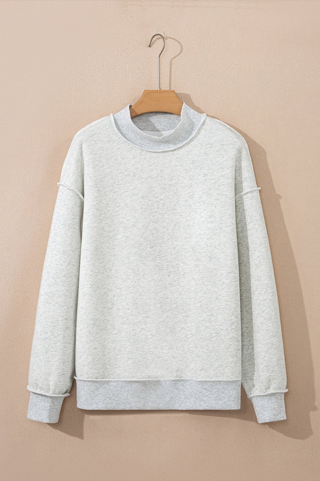Solid Reversible Mock Neck Oversized Sweatshirt - Rooted & Reckless Co.