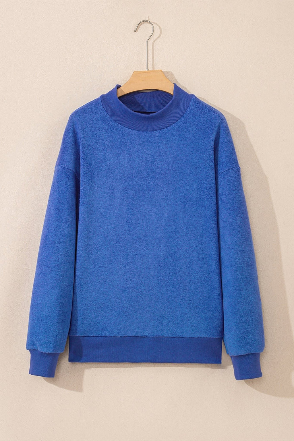 Solid Reversible Mock Neck Oversized Sweatshirt - Rooted & Reckless Co.