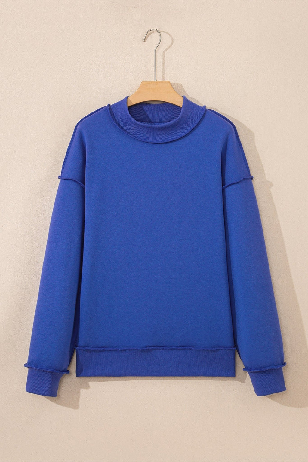 Solid Reversible Mock Neck Oversized Sweatshirt - Rooted & Reckless Co.