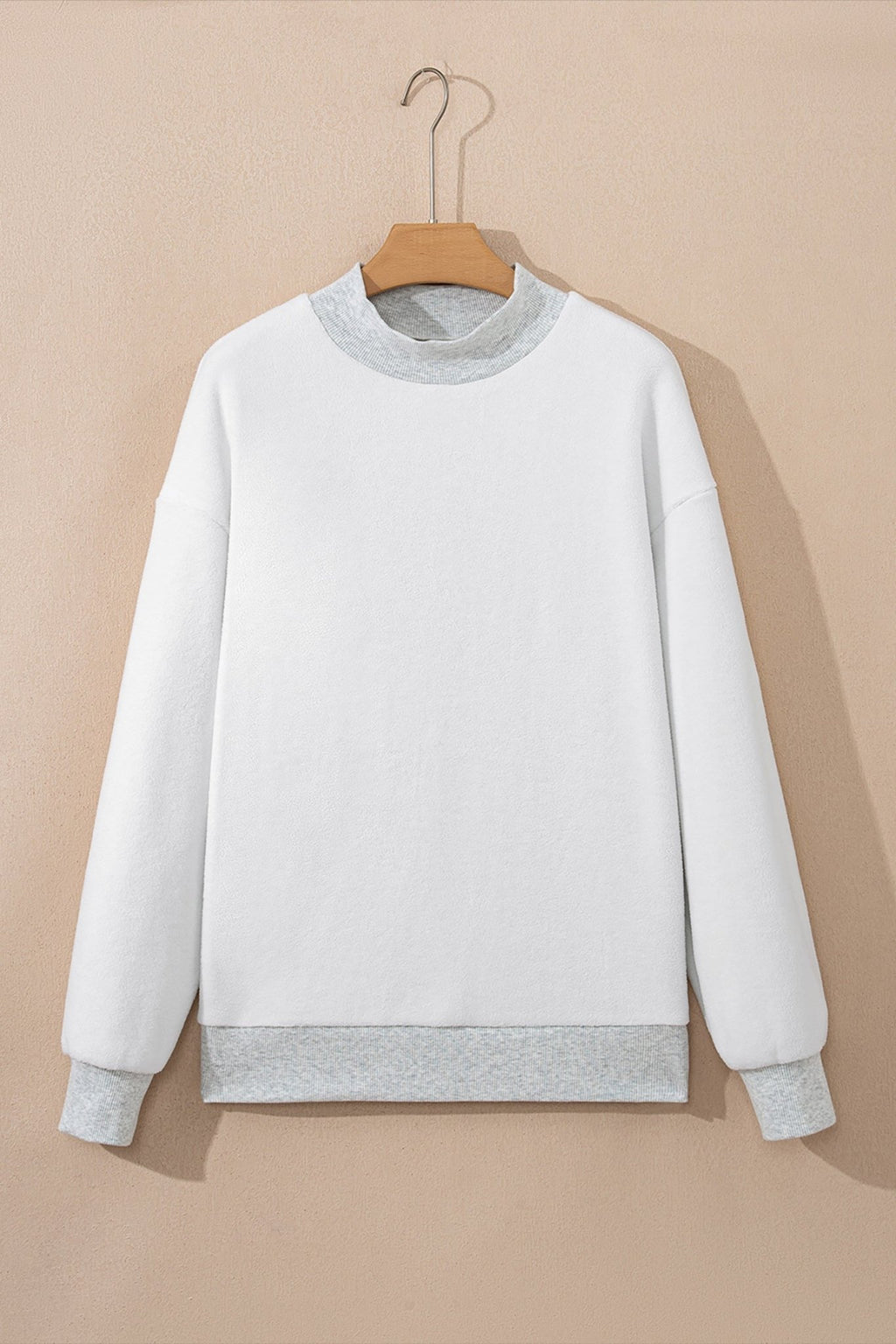 Solid Reversible Mock Neck Oversized Sweatshirt - Rooted & Reckless Co.