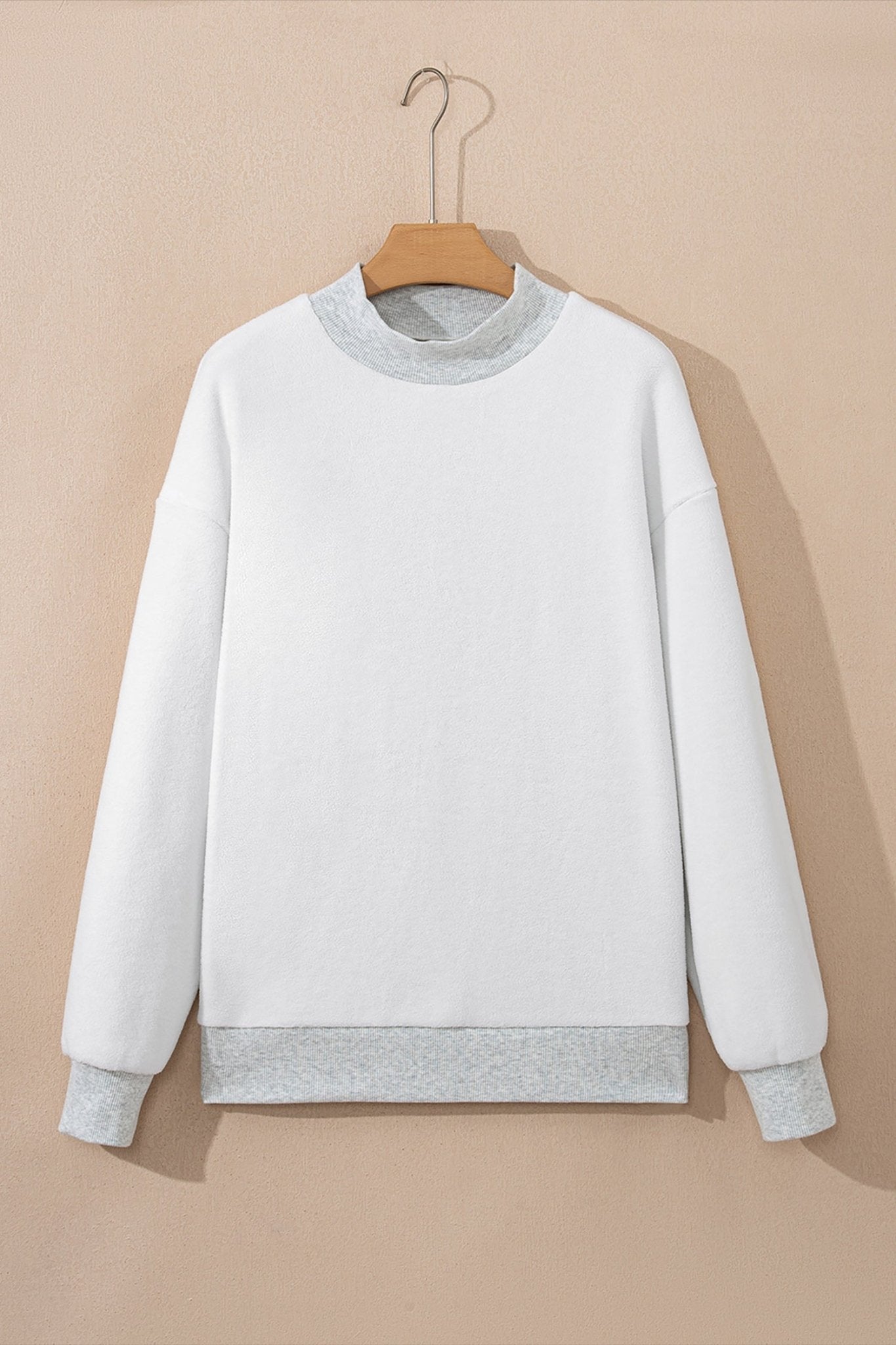 Solid Reversible Mock Neck Oversized Sweatshirt - Rooted & Reckless Co.