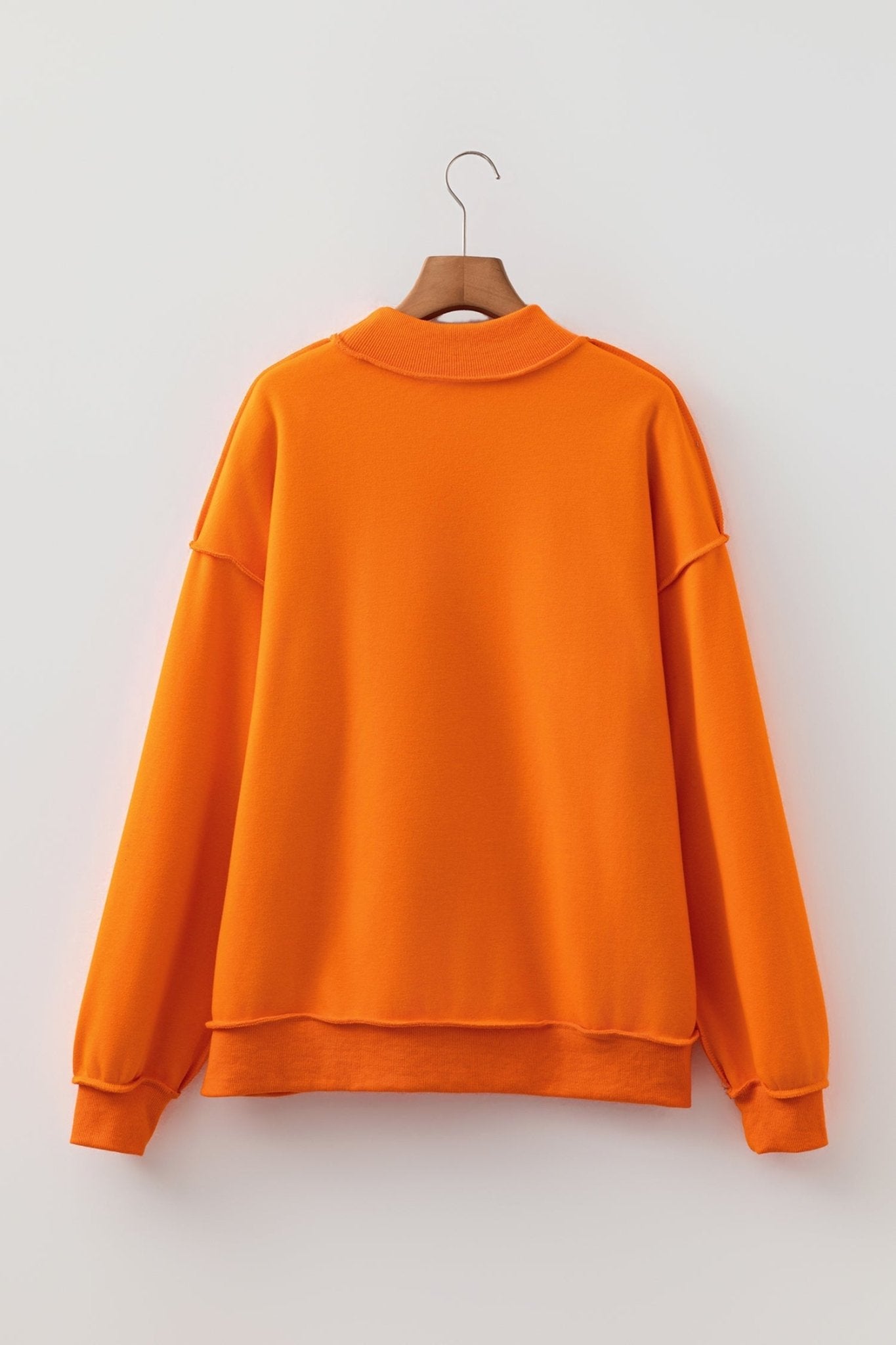 Solid Reversible Mock Neck Oversized Sweatshirt - Rooted & Reckless Co.