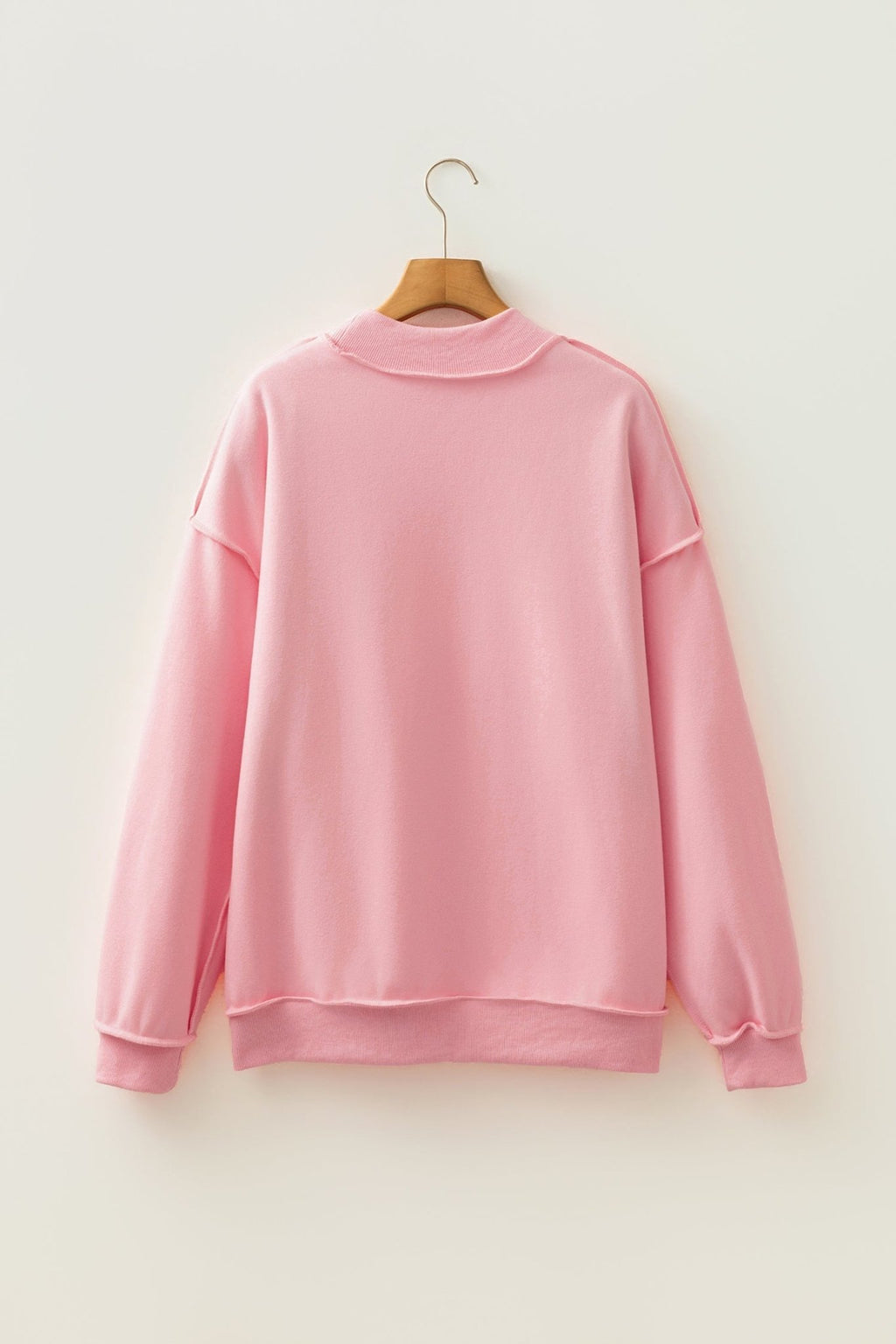 Solid Reversible Mock Neck Oversized Sweatshirt - Rooted & Reckless Co.
