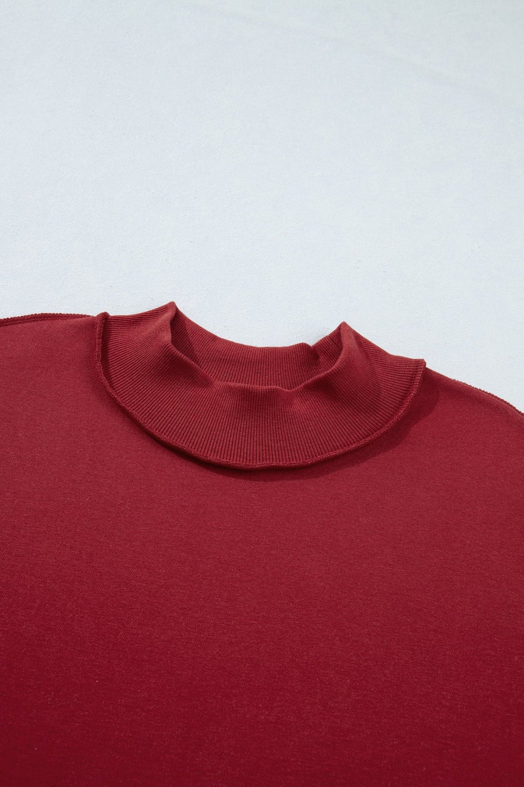 Solid Reversible Mock Neck Oversized Sweatshirt - Rooted & Reckless Co.