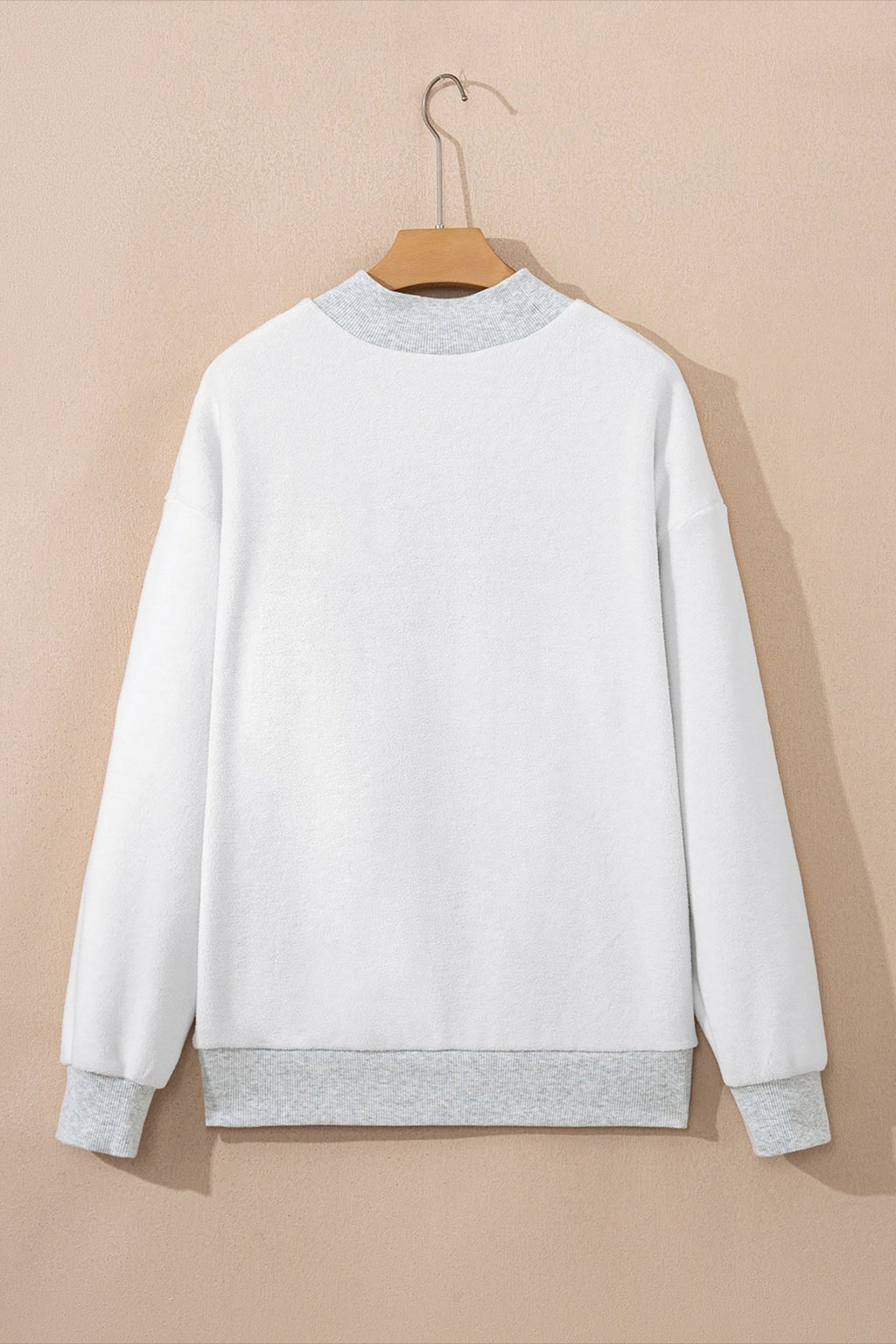 Solid Reversible Mock Neck Oversized Sweatshirt - Rooted & Reckless Co.