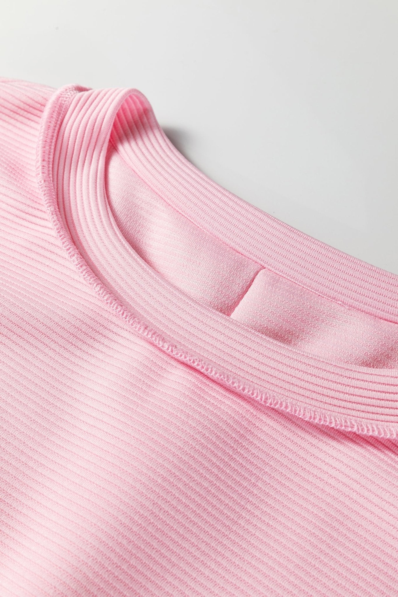 Solid Ribbed Exposed Seam Long Sleeve Top - Rooted & Reckless Co.