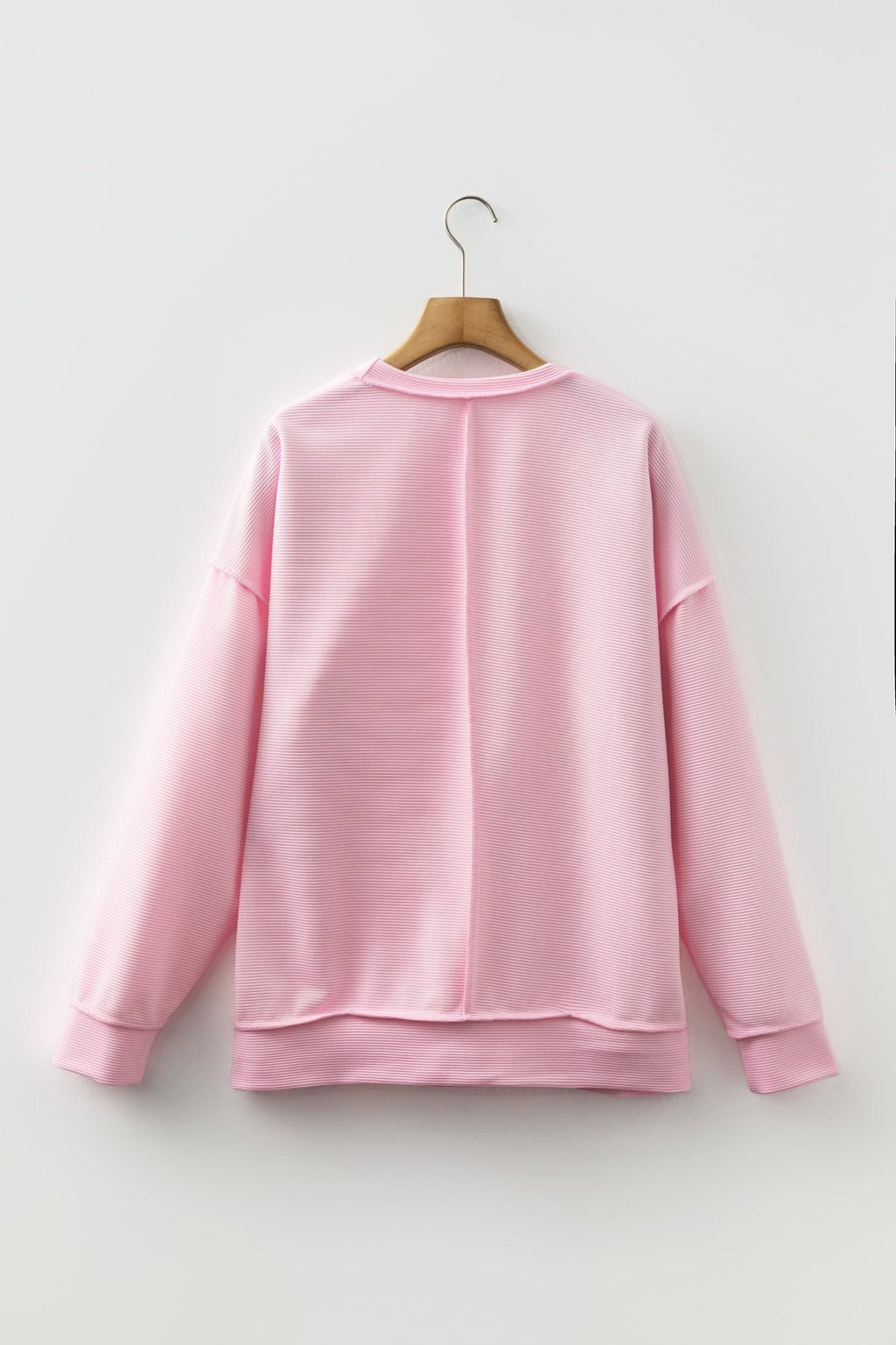 Solid Ribbed Exposed Seam Long Sleeve Top - Rooted & Reckless Co.