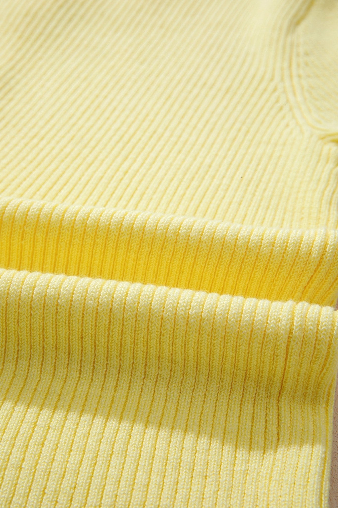 Solid Ribbed Frilled Short Sleeve Sweater Cardigan - Rooted & Reckless Co.