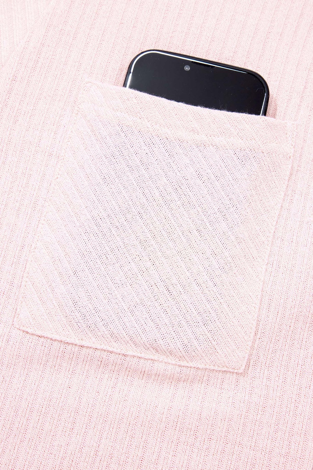 Solid Ribbed Knit Collared V-Neck Tee - Rooted & Reckless Co.