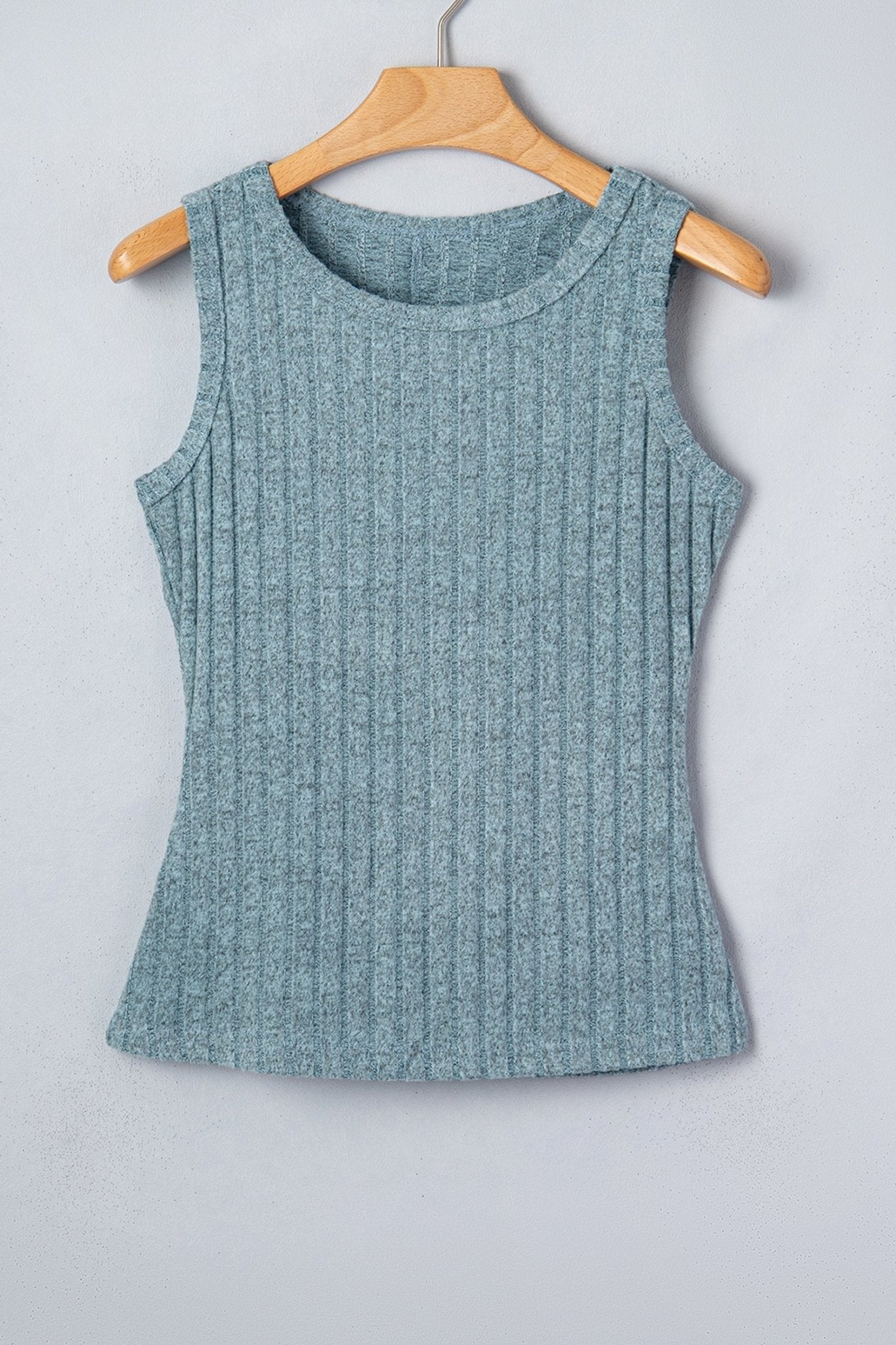 Solid Ribbed Knit Mineral Wash Tank Top - Rooted & Reckless Co.