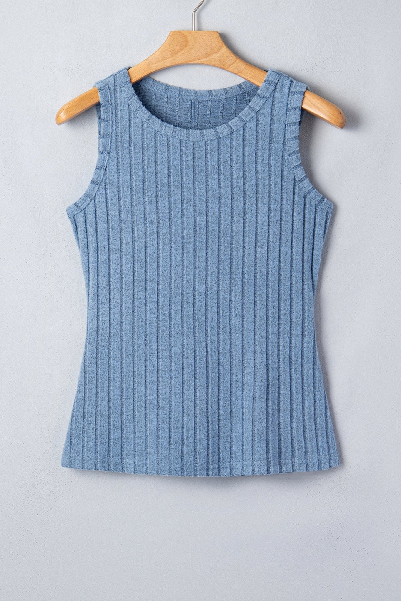 Solid Ribbed Knit Mineral Wash Tank Top - Rooted & Reckless Co.