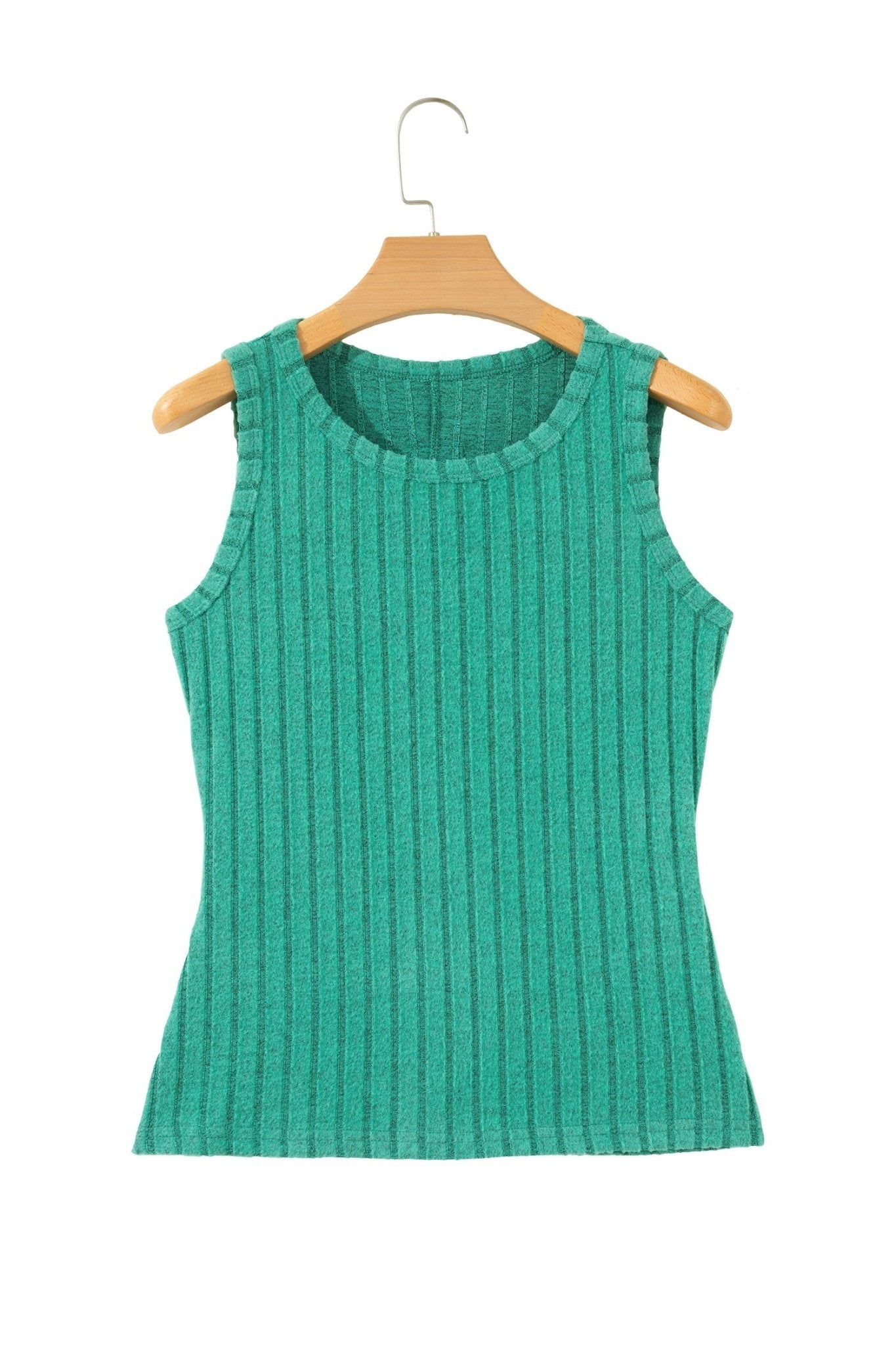 Solid Ribbed Knit Mineral Wash Tank Top - Rooted & Reckless Co.