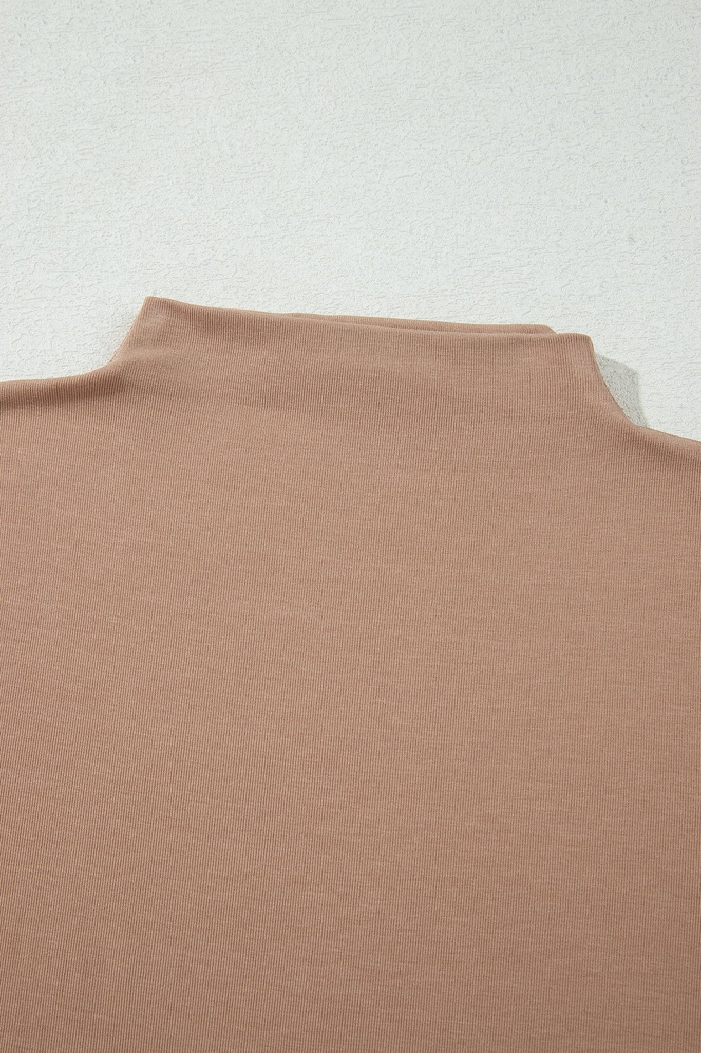 Solid Ribbed Knit Mock Neck Long Sleeve Top - Rooted & Reckless Co.