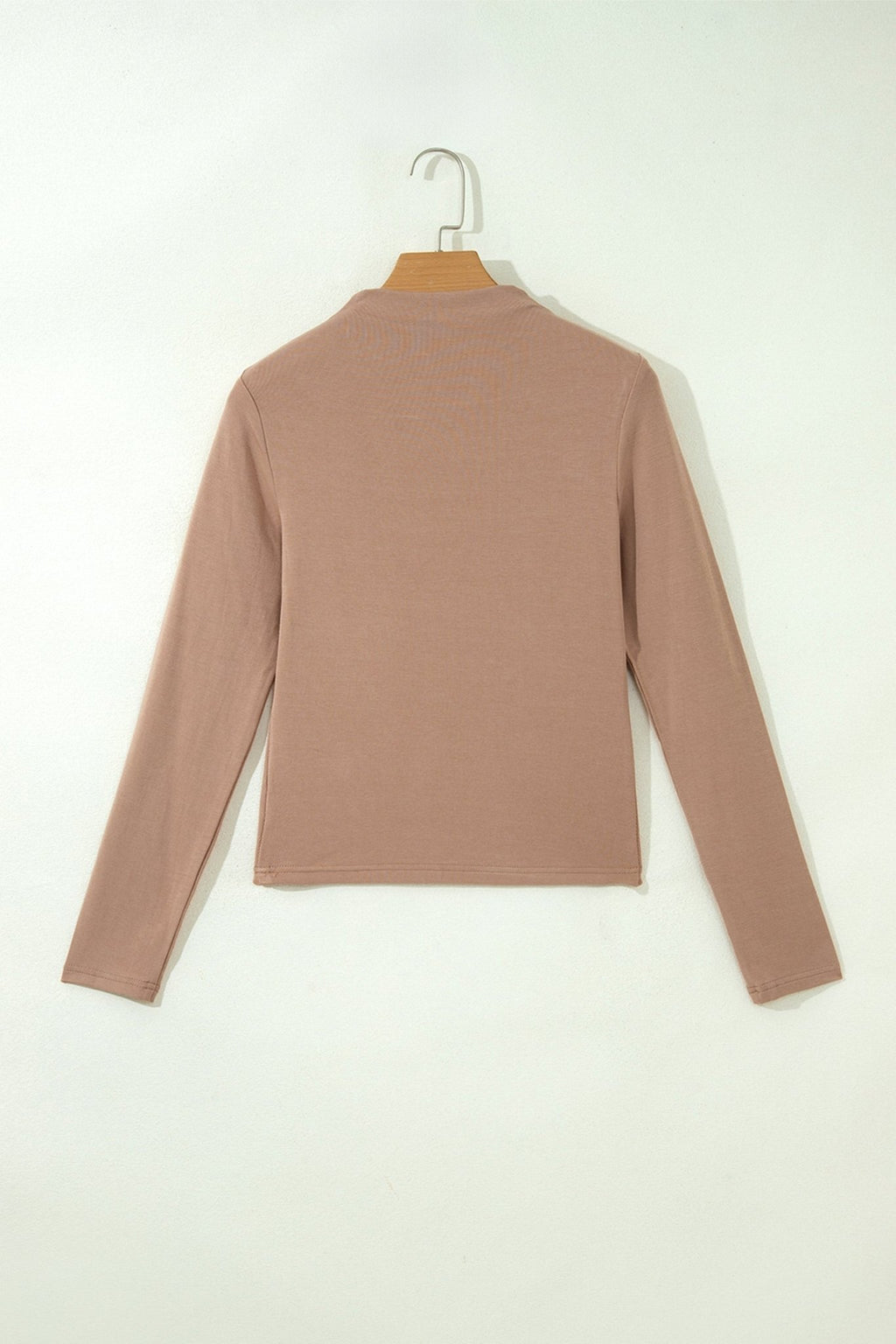 Solid Ribbed Knit Mock Neck Long Sleeve Top - Rooted & Reckless Co.