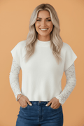 Solid Ribbed Knit Mock Neck Short Sleeve Top - Rooted & Reckless Co.