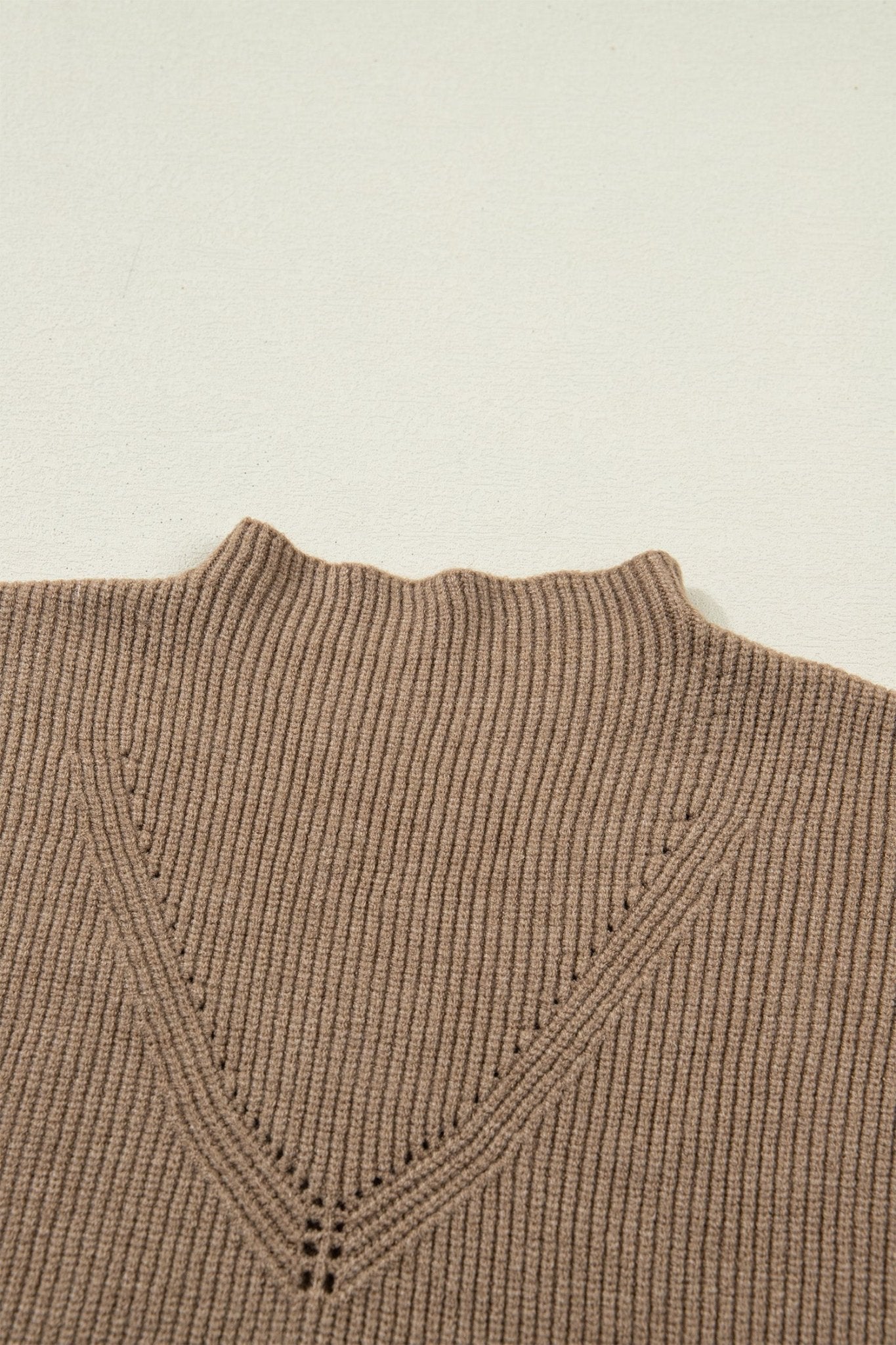 Solid Ribbed Knit Mock Neck Sleeveless Sweater - Rooted & Reckless Co.