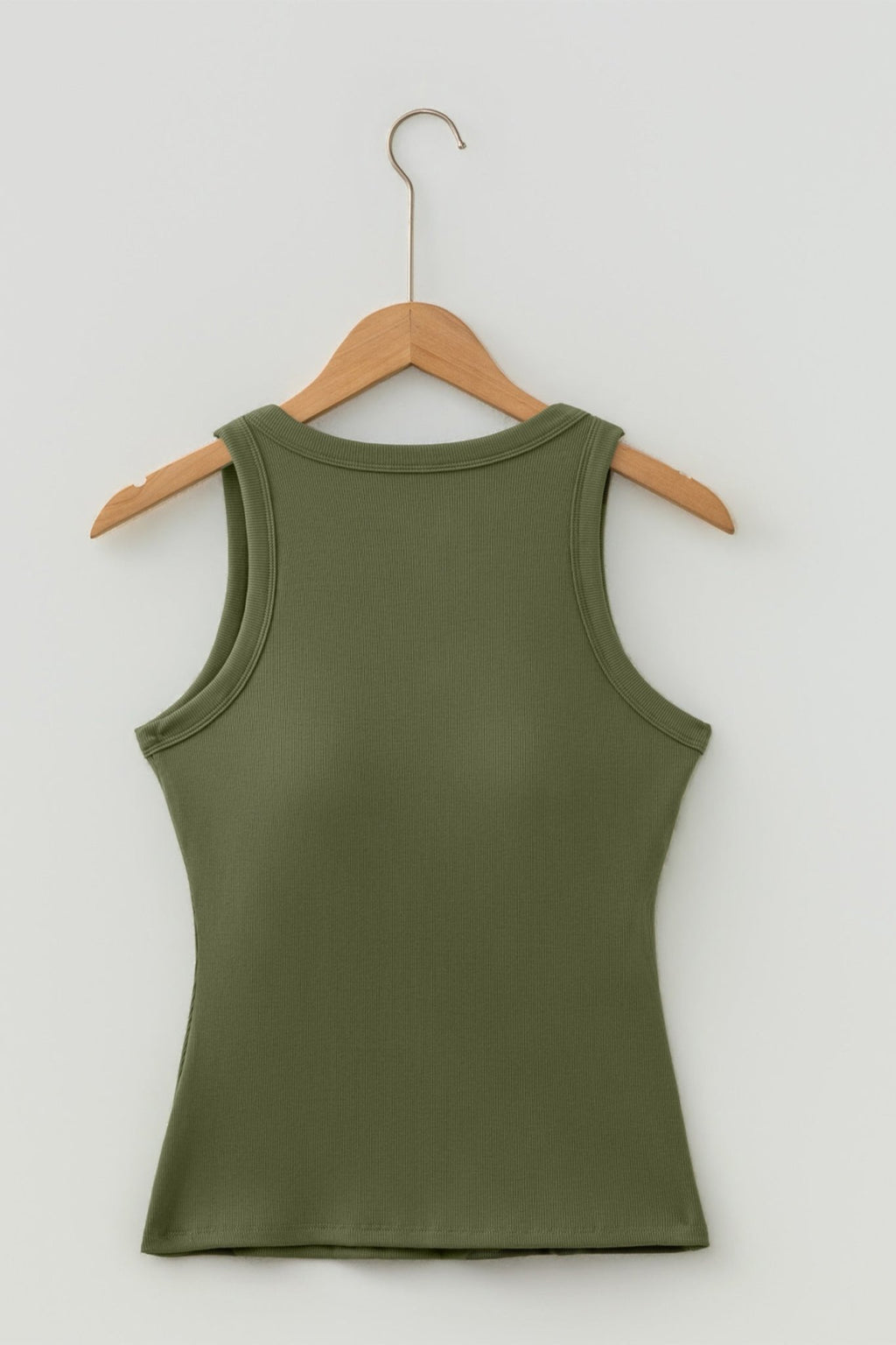 Solid Ribbed Knit Padded Tank Top - Rooted & Reckless Co.
