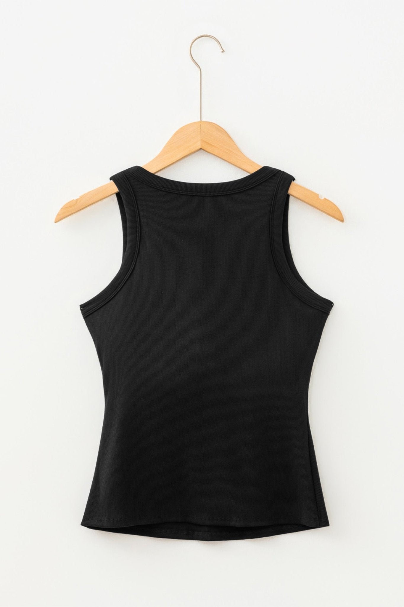 Solid Ribbed Knit Padded Tank Top - Rooted & Reckless Co.