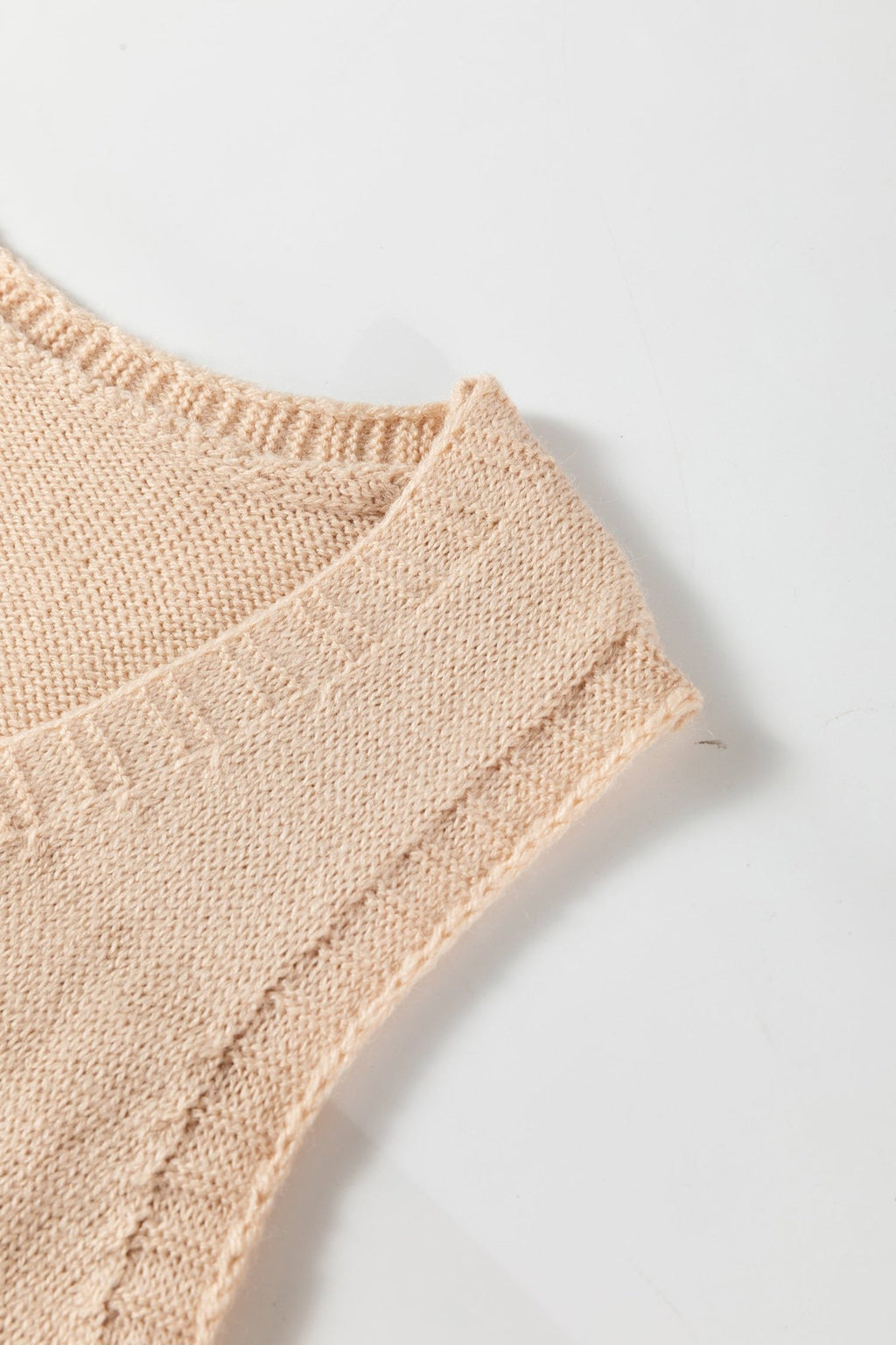 Solid Ribbed Trim Deep V-Neck Sleeveless Tunic Sweater - Rooted & Reckless Co.