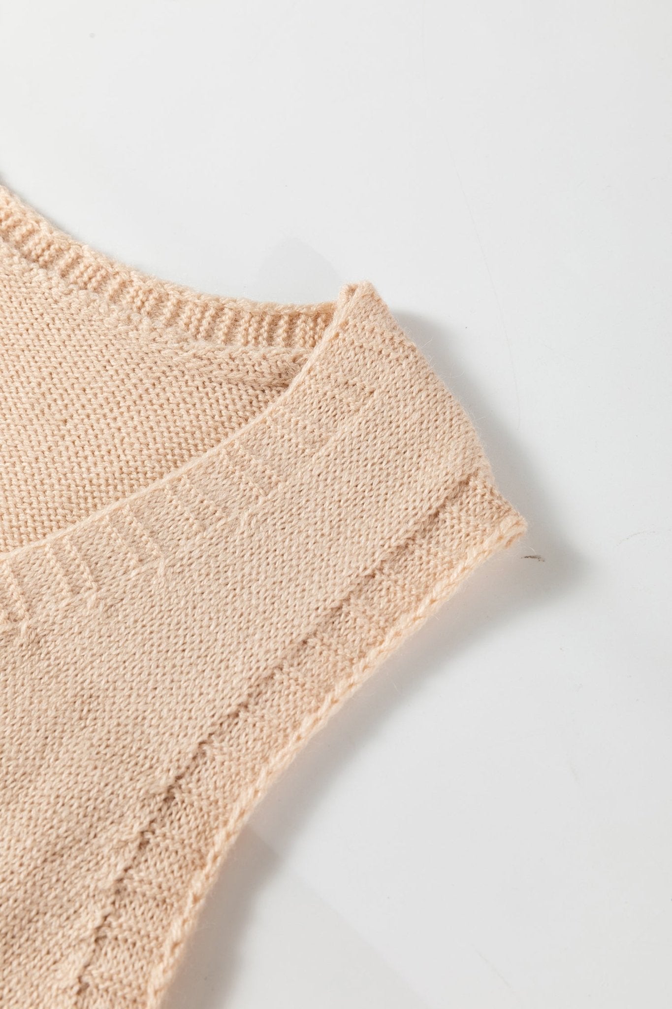 Solid Ribbed Trim Deep V-Neck Sleeveless Tunic Sweater - Rooted & Reckless Co.