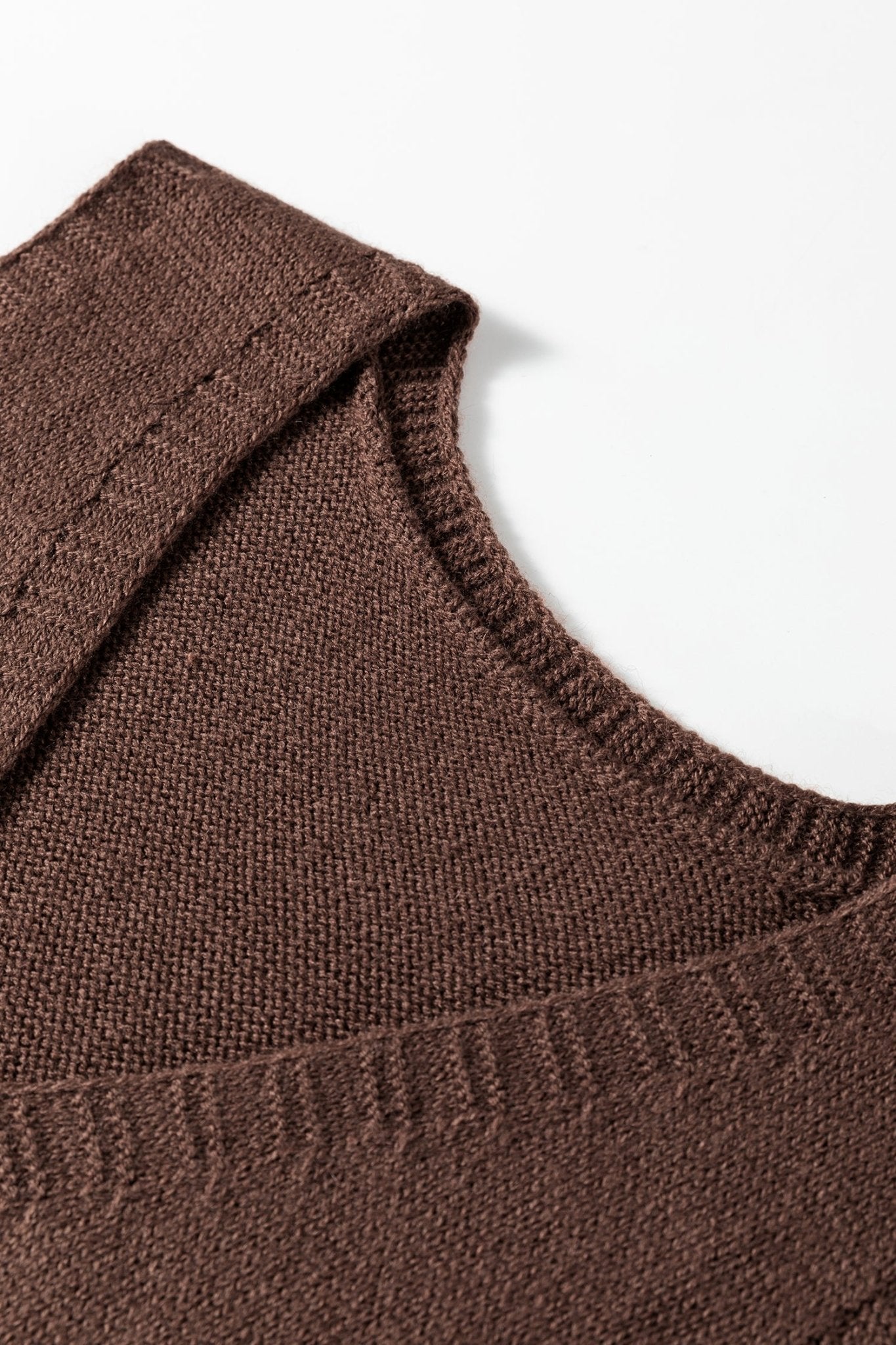 Solid Ribbed Trim Deep V-Neck Sleeveless Tunic Sweater - Rooted & Reckless Co.