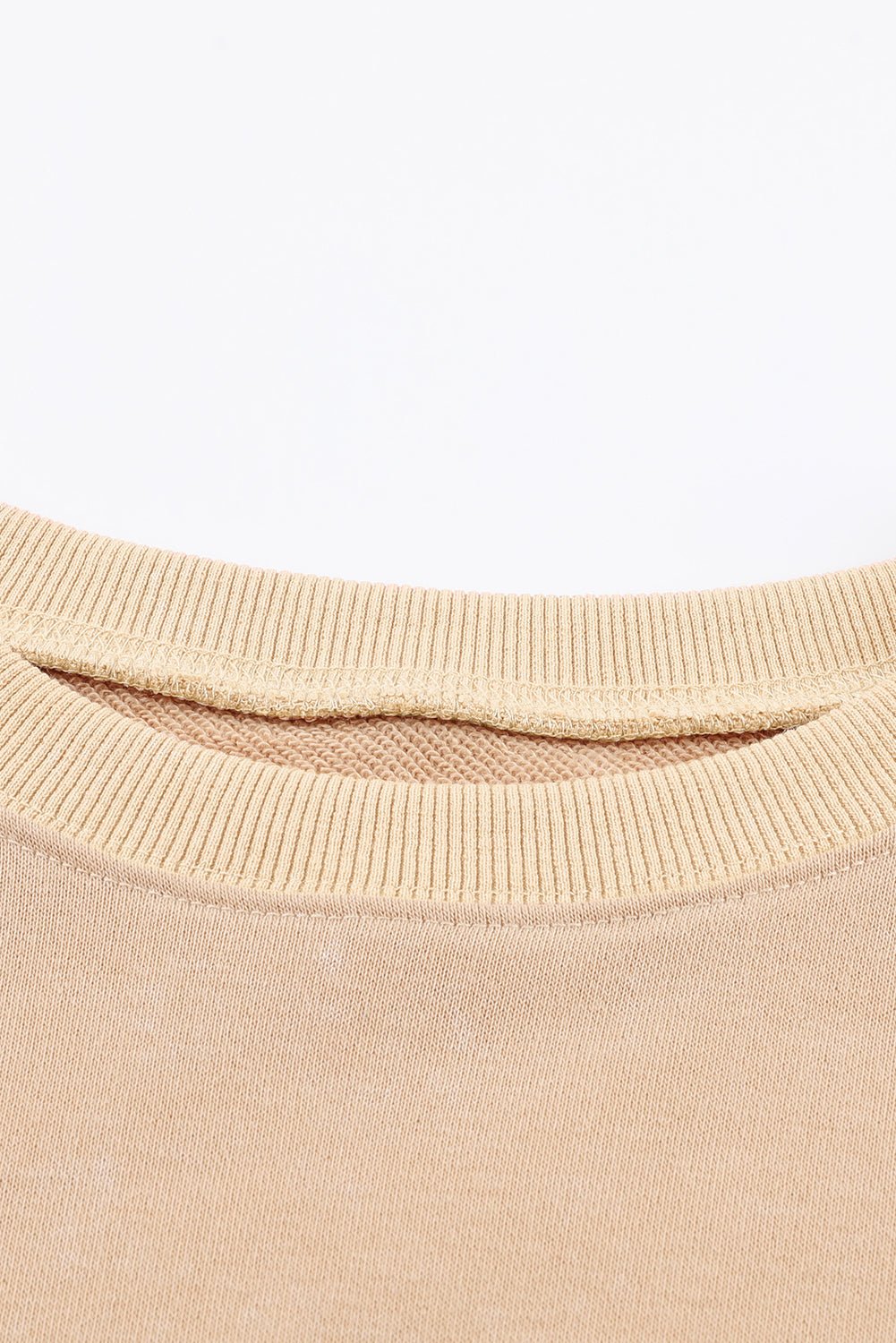 Solid Ribbed Trim Drop Shoulder Oversize Sweatshirt - Rooted & Reckless Co.