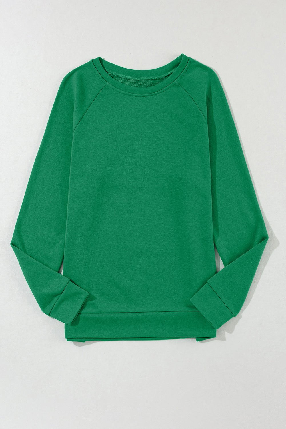 Solid Round Neck Raglan Sleeve Sweatshirt - Rooted & Reckless Co.