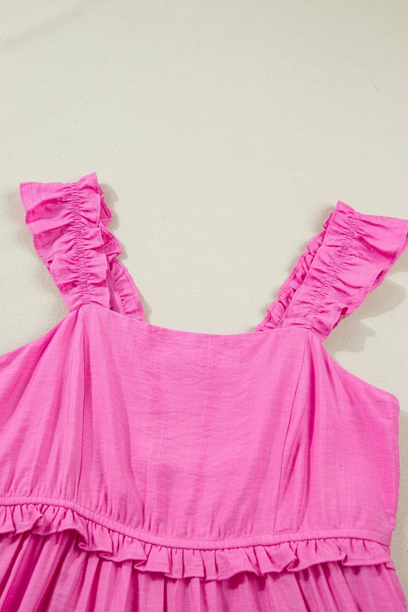 Solid Ruffle High Waist Sleeveless Maxi Dress - Rooted & Reckless Co.
