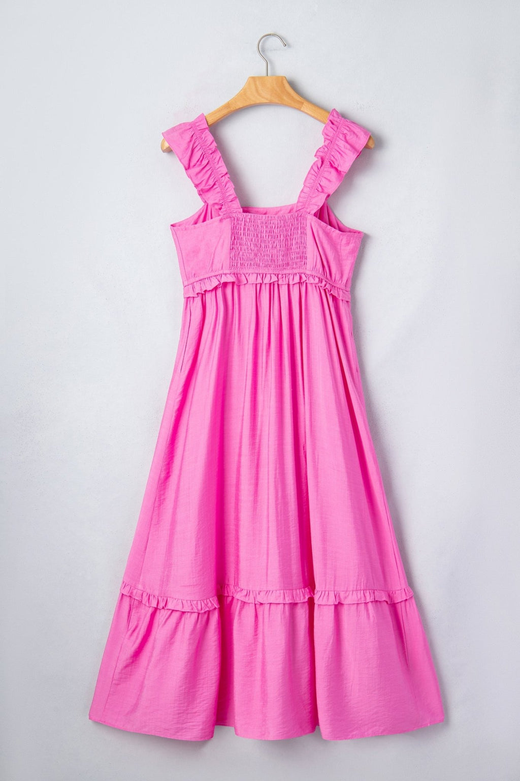 Solid Ruffle High Waist Sleeveless Maxi Dress - Rooted & Reckless Co.