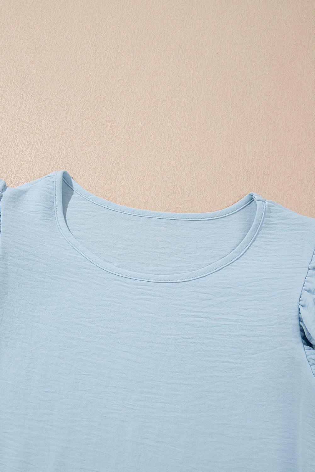 Solid Ruffle Short Sleeve Blouse - Rooted & Reckless Co.