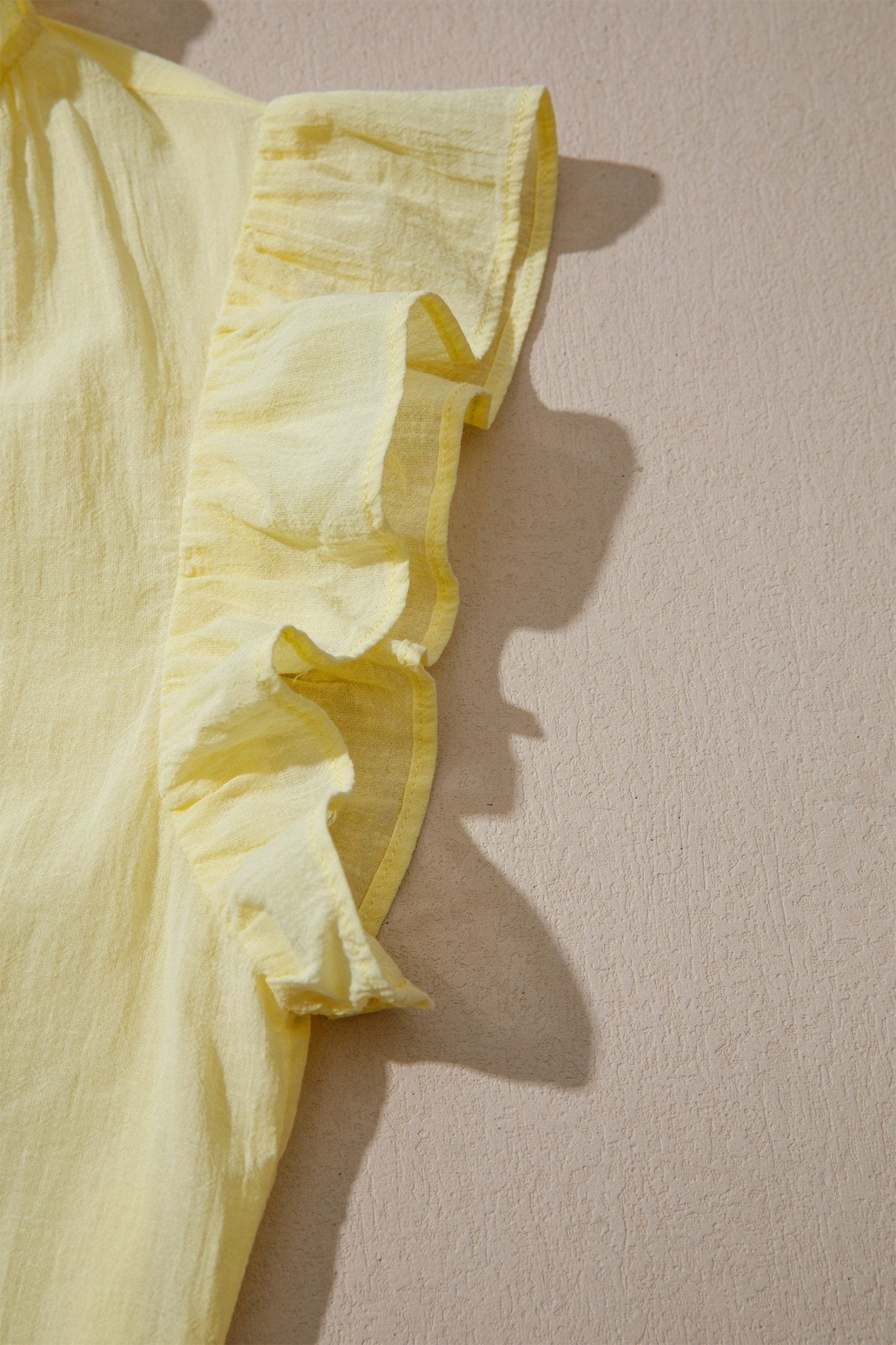 Solid Ruffle Trim V-Neck Sleeveless Top - Rooted & Reckless Co.