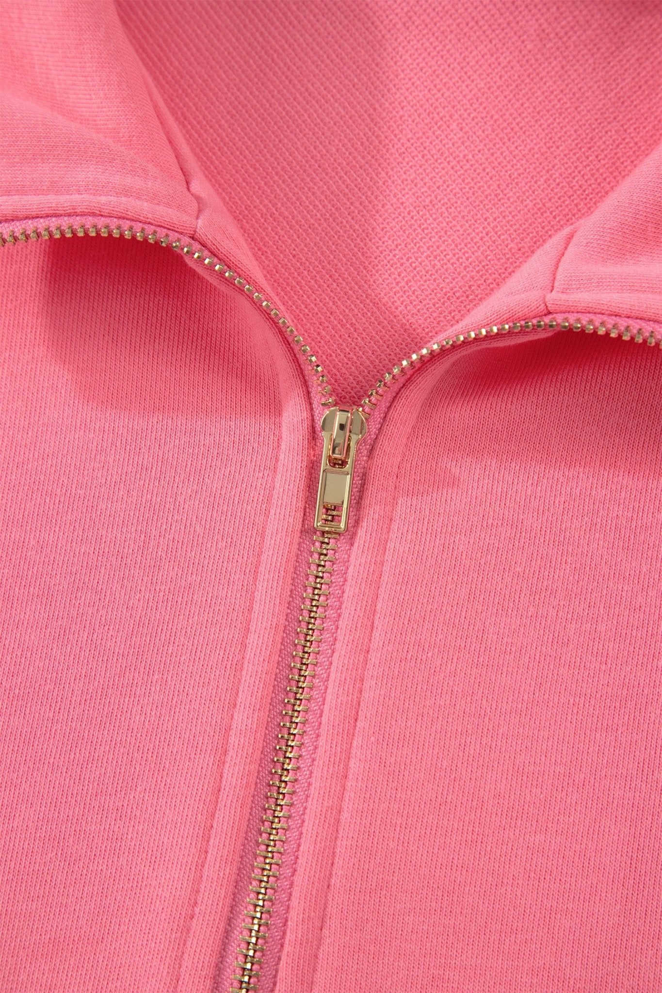 Solid Scalloped Ruffle Half Zip Top & Short Set - Rooted & Reckless Co.