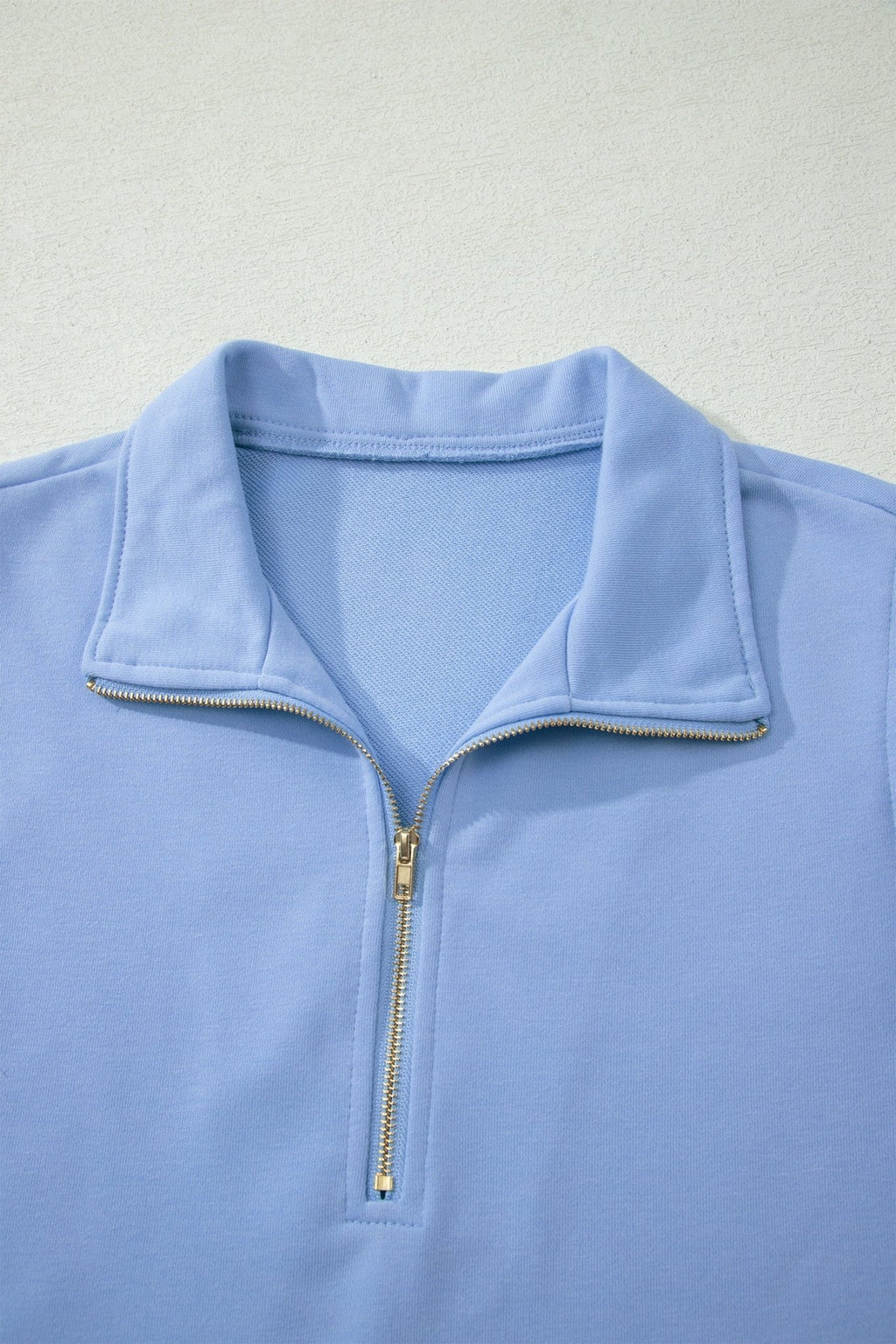 Solid Scalloped Ruffle Half Zip Top & Short Set - Rooted & Reckless Co.