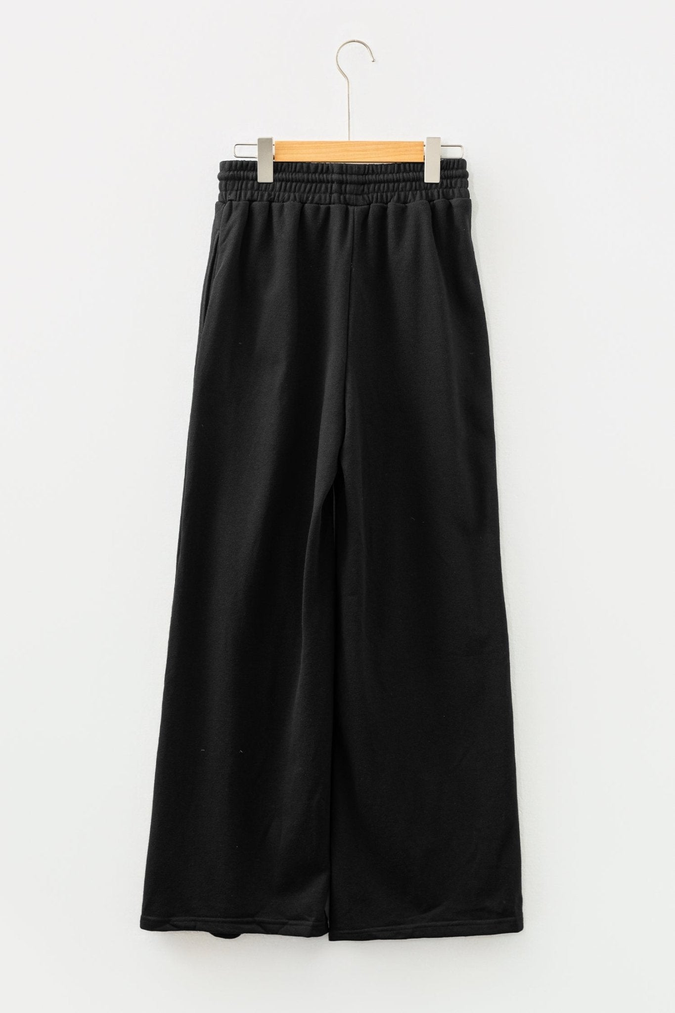 Solid Seam Drawstring Wide Leg Sweatpants - Rooted & Reckless Co.