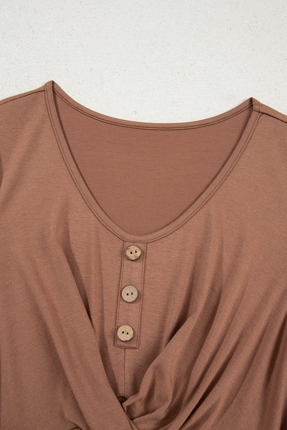Solid Shirred Cuff Long Sleeve Buttoned Mini Dress - Rooted & Reckless Co.