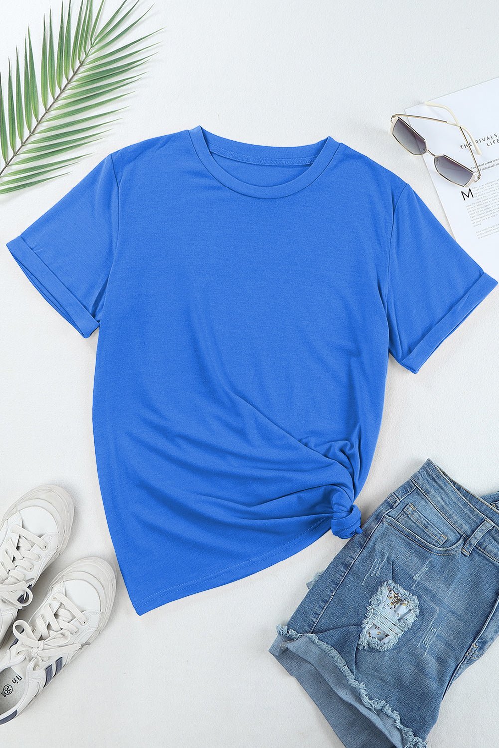 Solid Short Sleeve Crew Neck Tee - Rooted & Reckless Co.