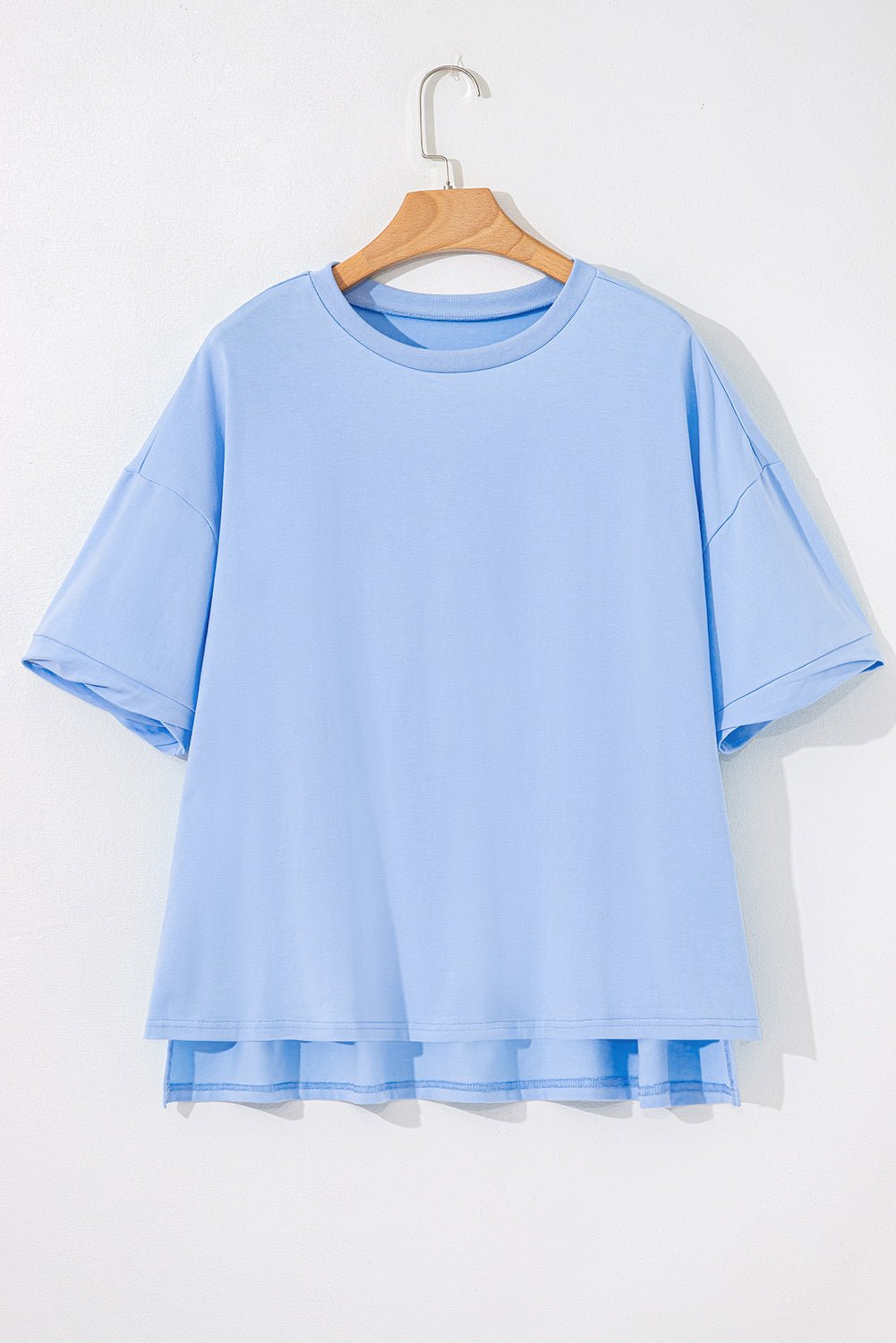 Solid Short Sleeve Hi Low Hem T-Shirt - Rooted & Reckless Co.